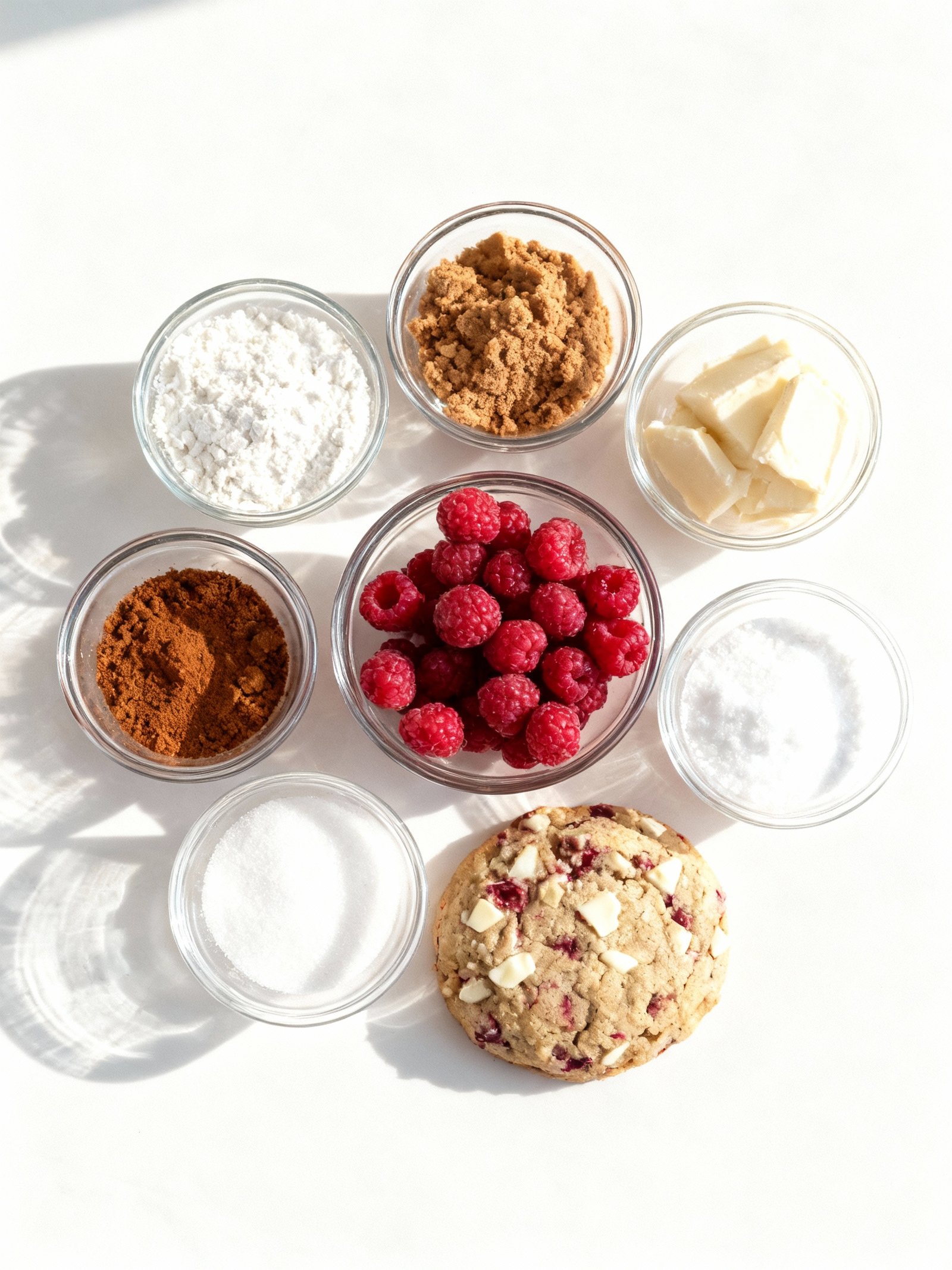 White Chocolate Raspberry Cookies ingredients