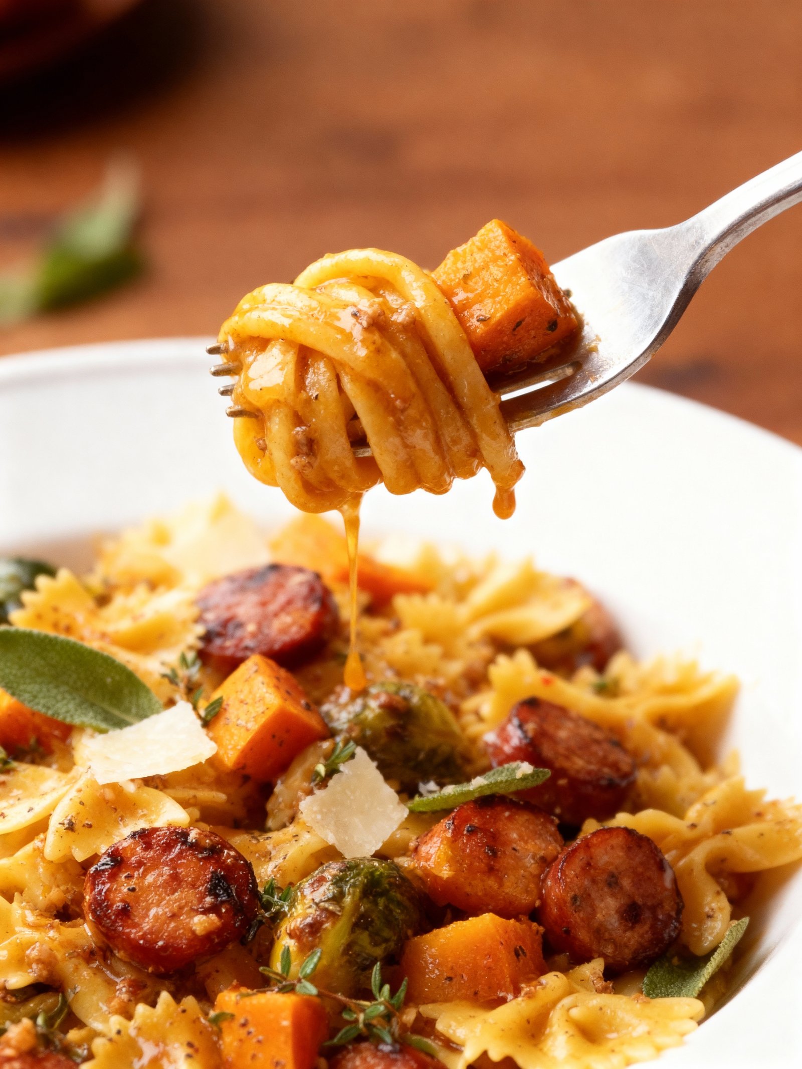 Autumn Sausage Pasta Squash finished