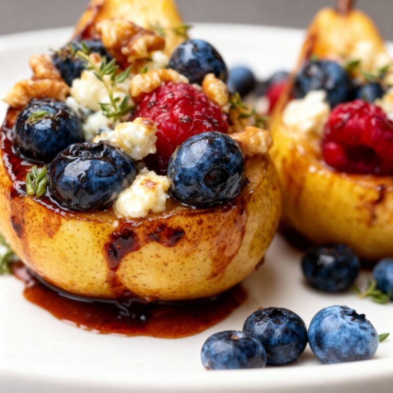 Baked Pears with Berries Recipe