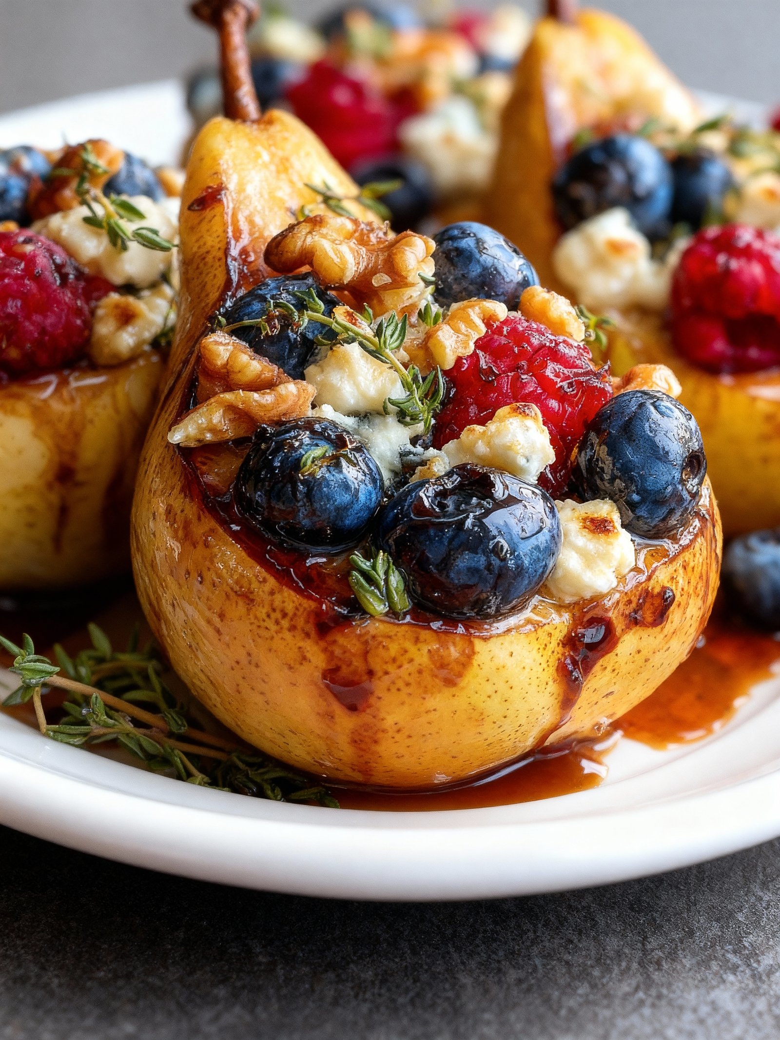 Baked Pears with Berries finished