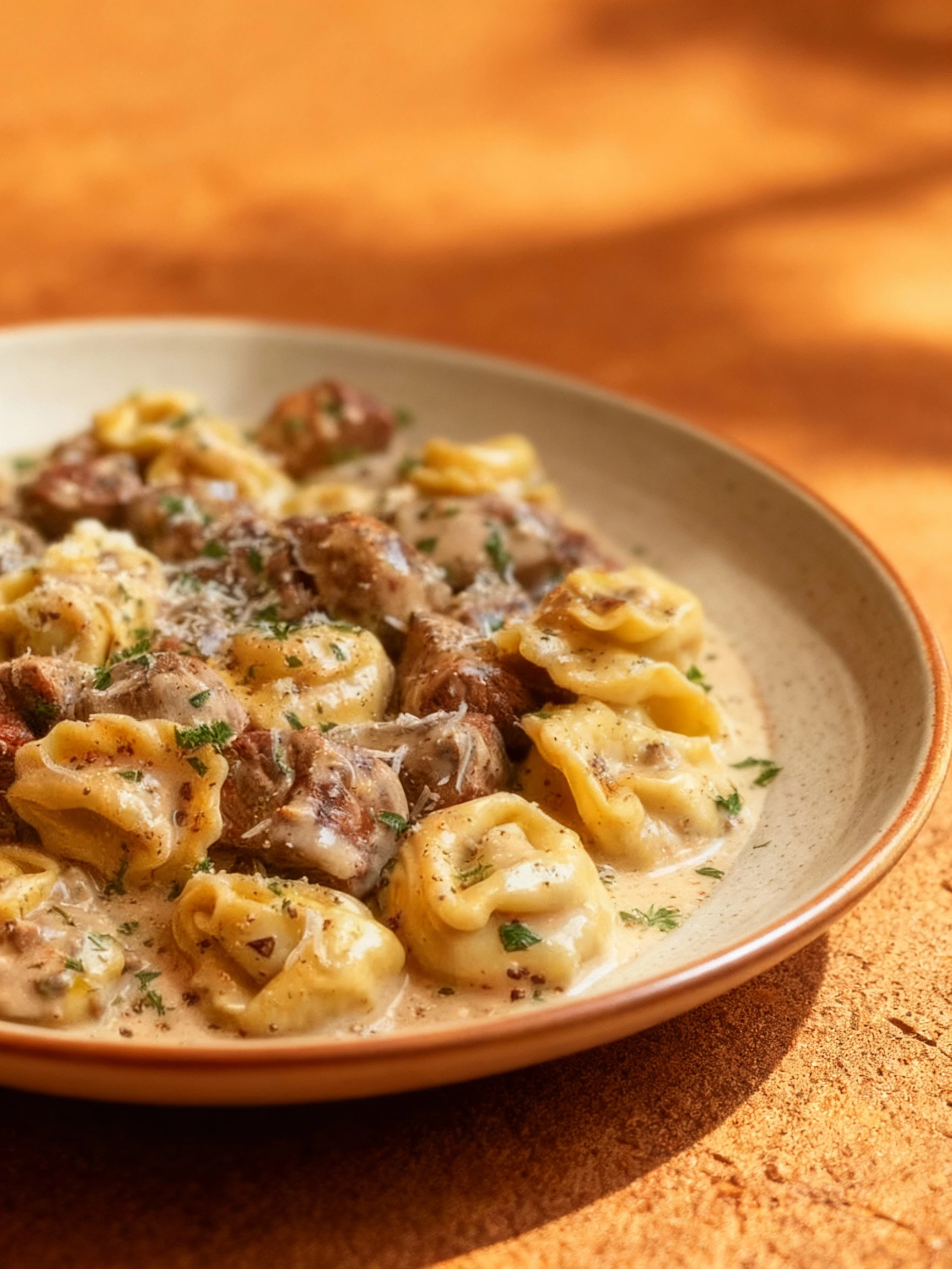 Beef & Parmesan Tortellini Recipe finished