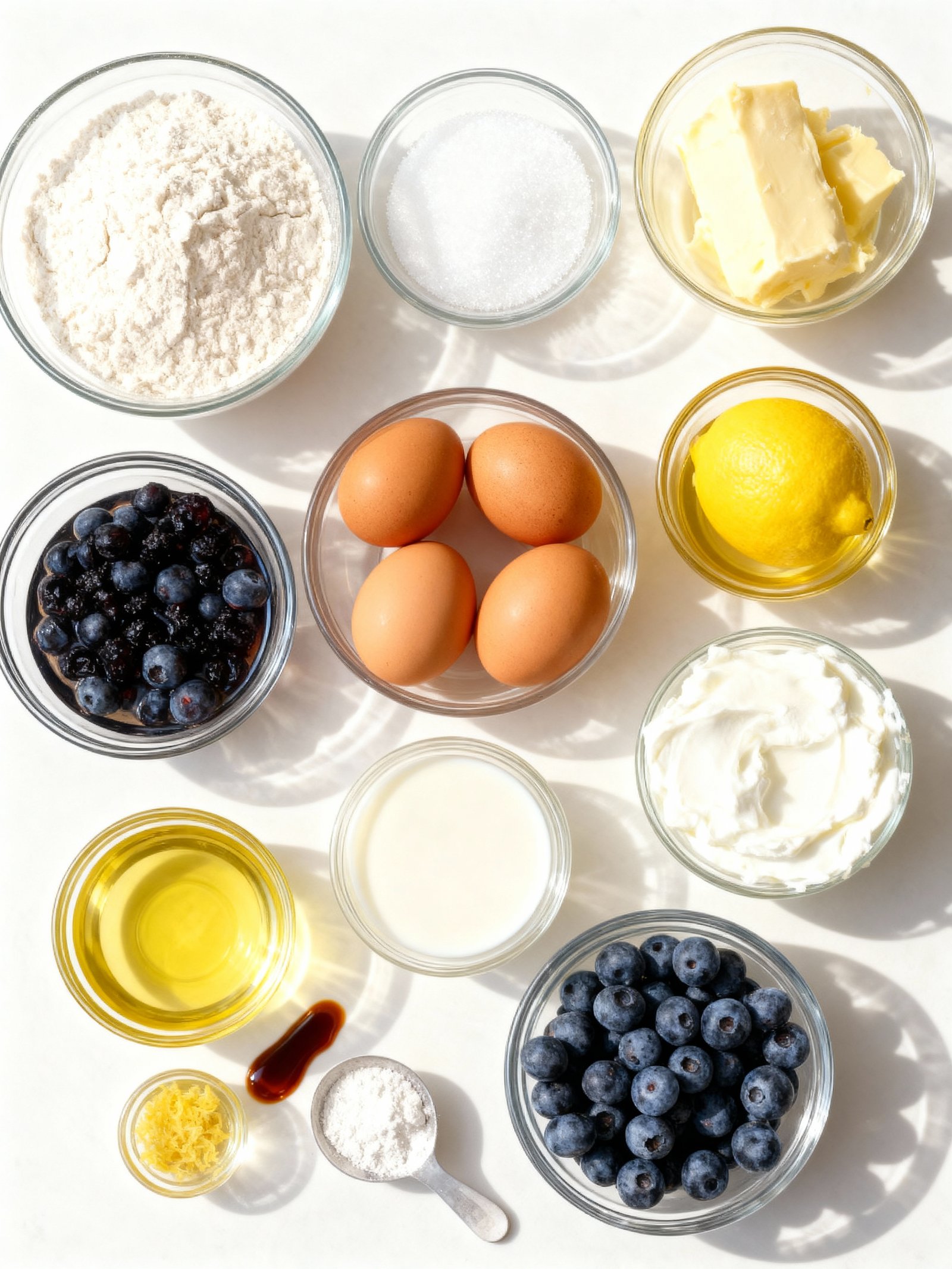 Blueberry Lemon Muffins ingredients