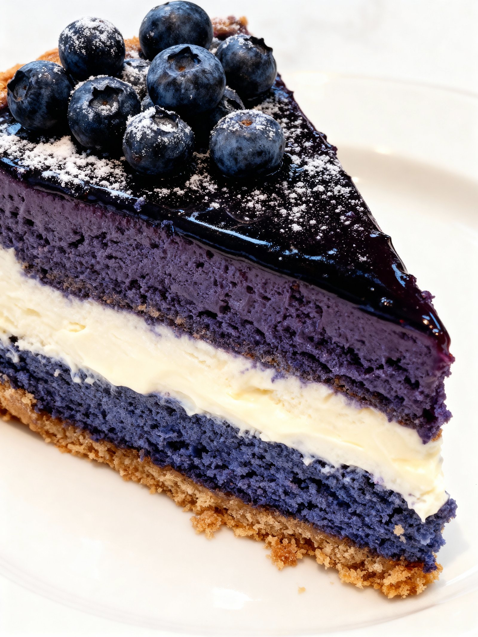 Blueberry Velvet Cheesecake finished