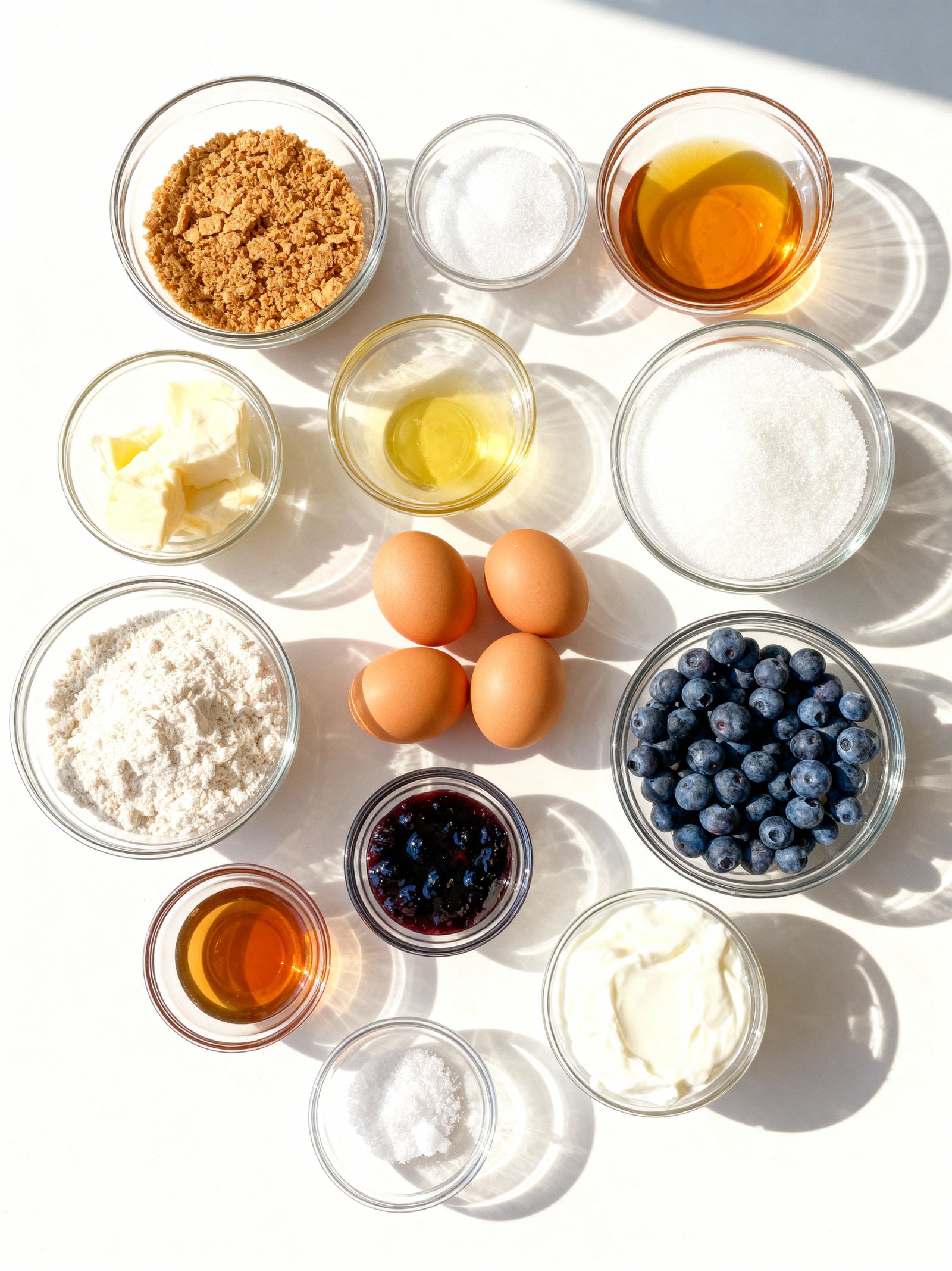 Blueberry Velvet Cheesecake ingredients