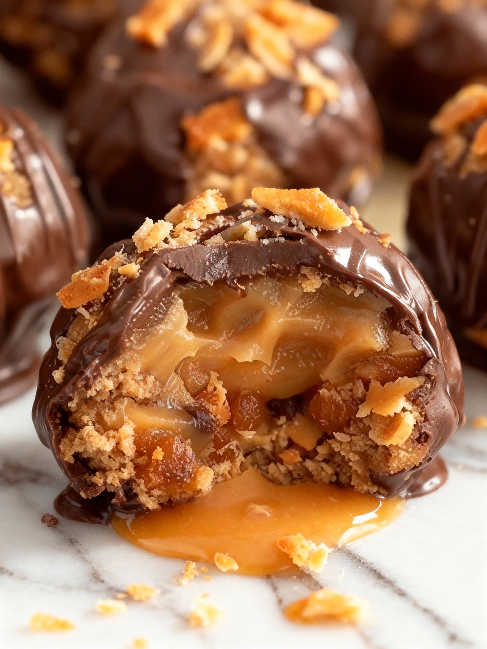 Butterfinger Caramel Crunch Truffles finished