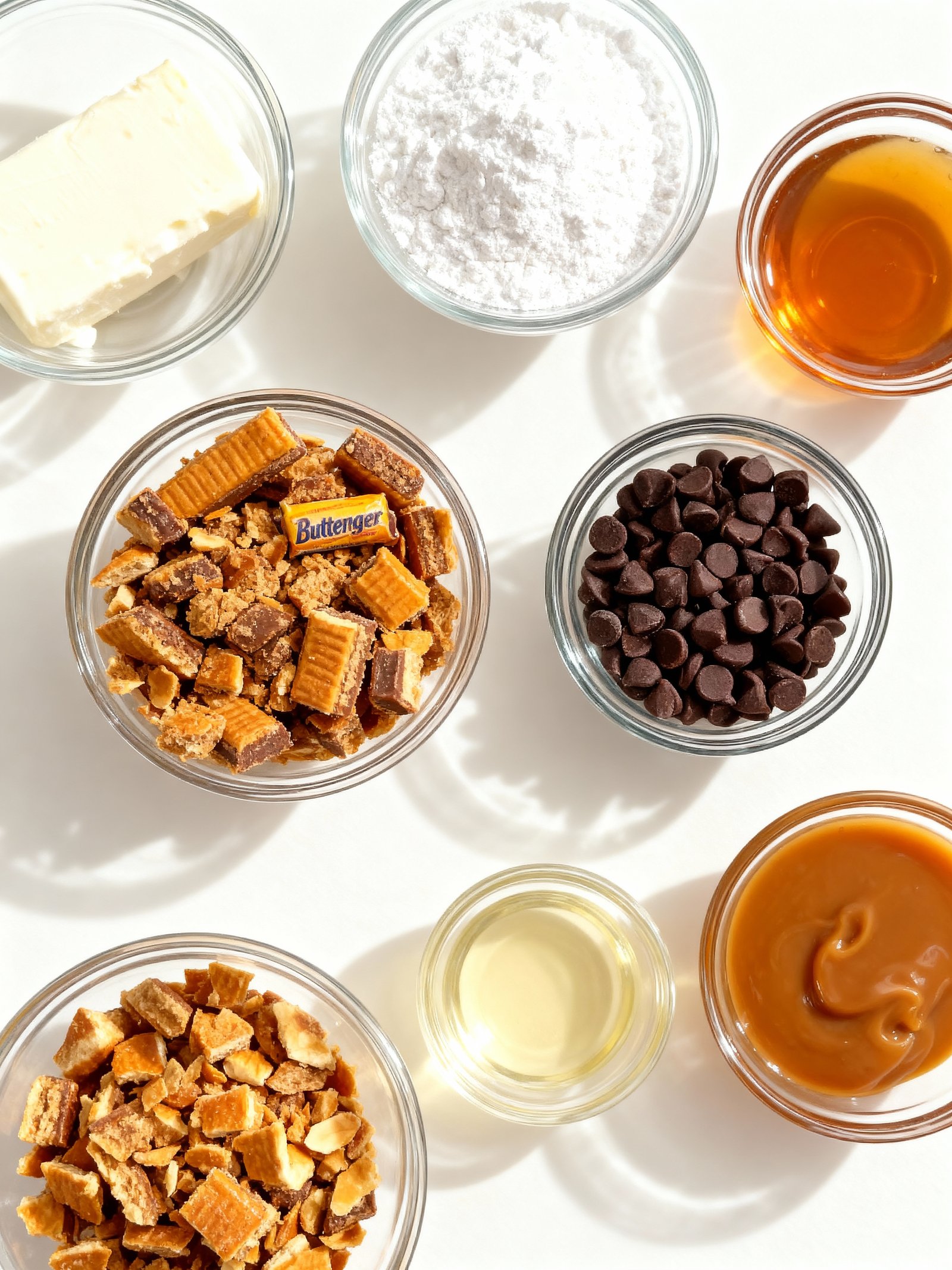 Butterfinger Caramel Crunch Truffles ingredients