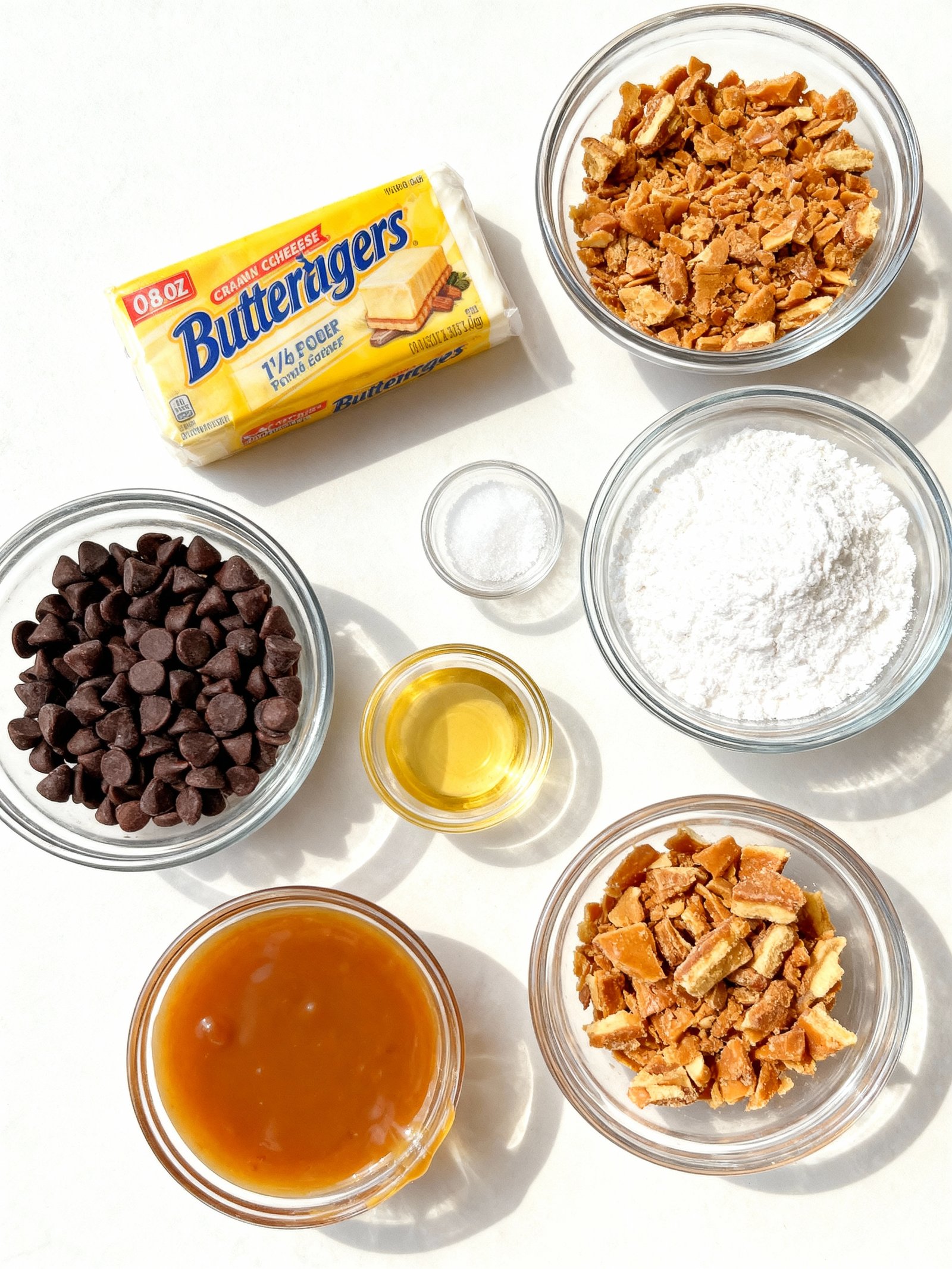 Butterfinger Chocolate Caramel Truffles ingredients