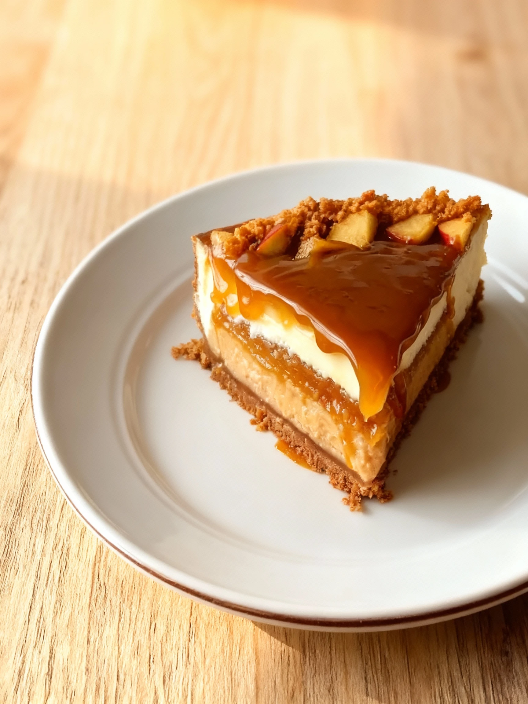 Irresistible Caramel Apple Cheesecake finished