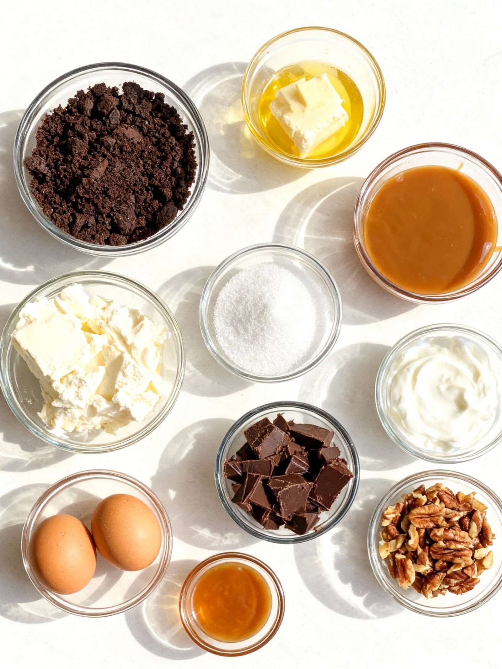 Caramel Pecan Chocolate Cheesecake ingredients
