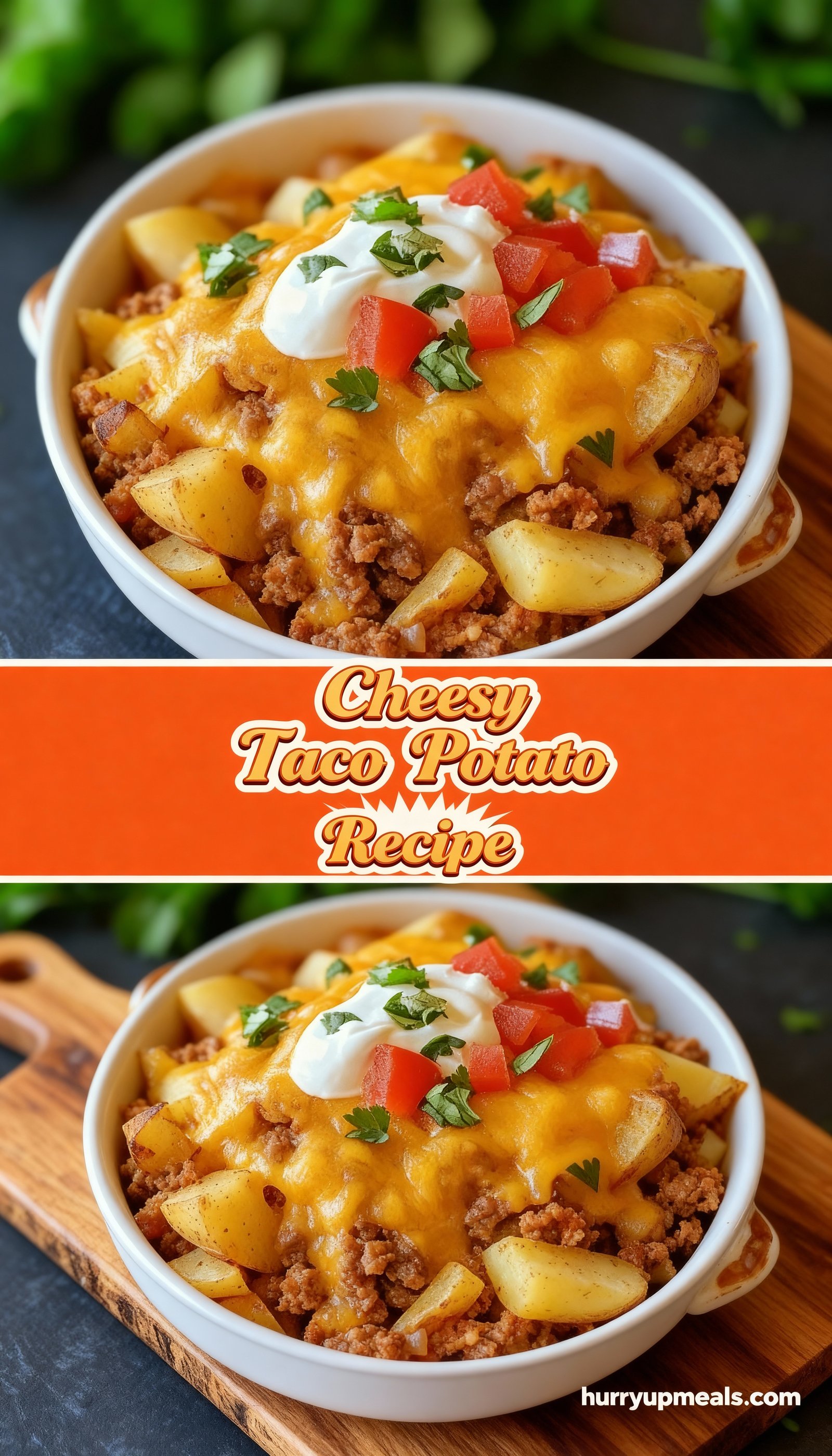 Cheesy Taco Potato Recipe finished