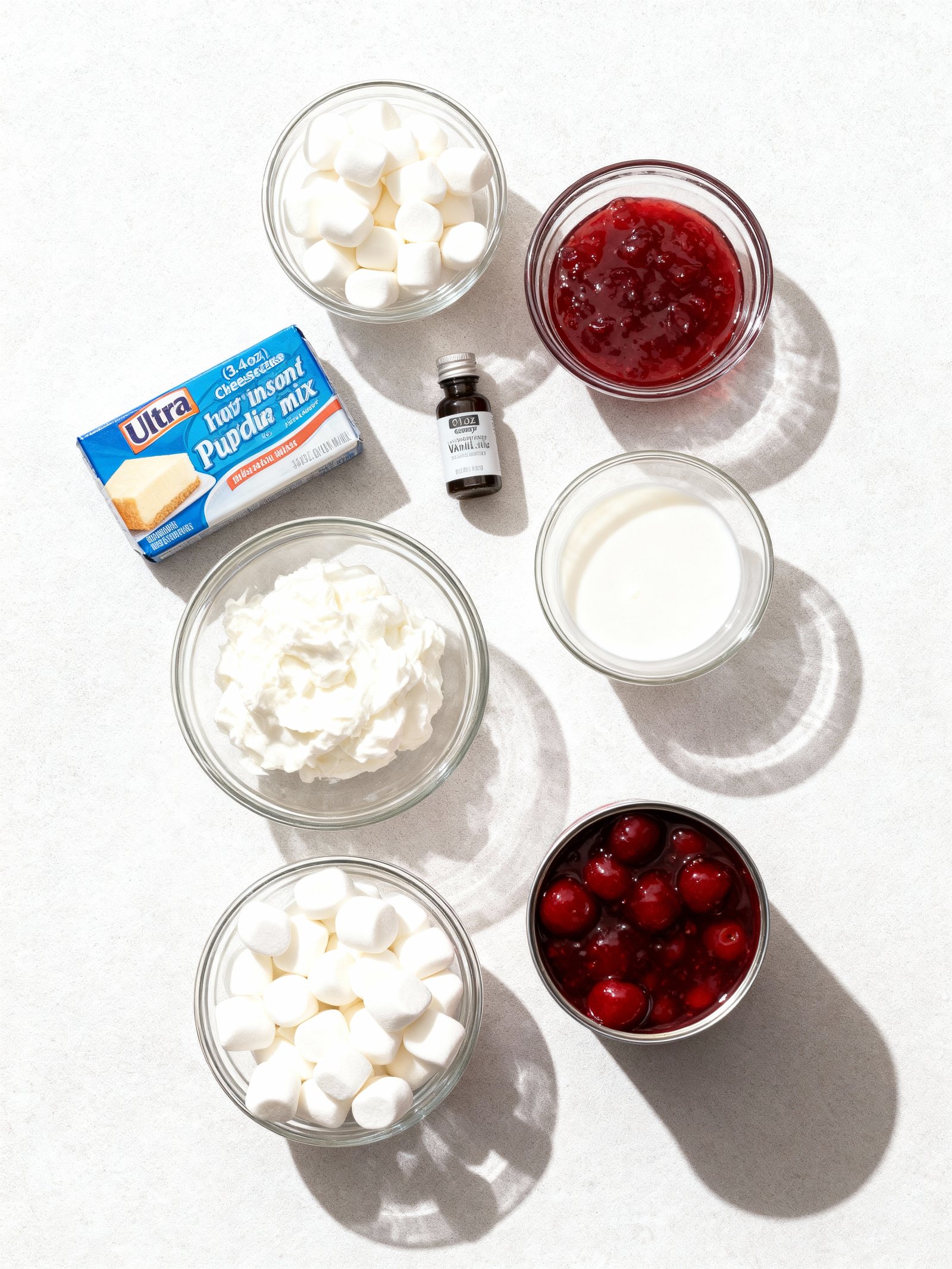 Cherry Cheesecake Fluff ingredients