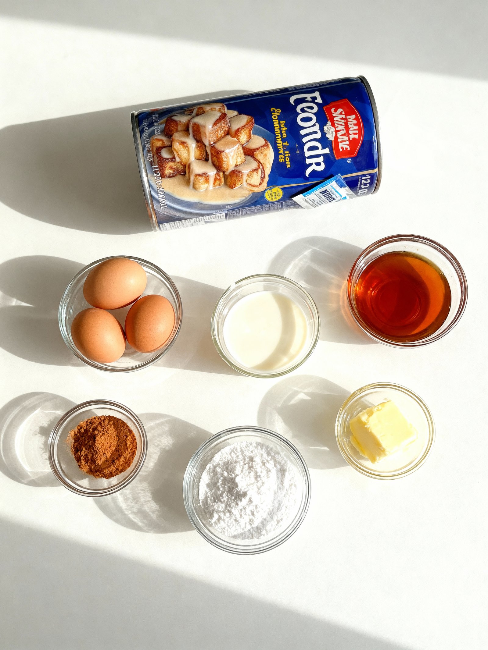 Cinnamon Roll French Toast Bites ingredients