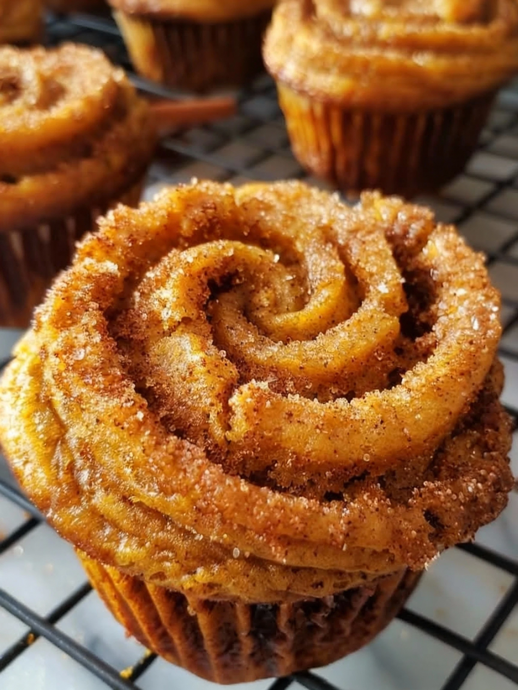 Cinnamon Sugar Swirl Muffins Recipe finished