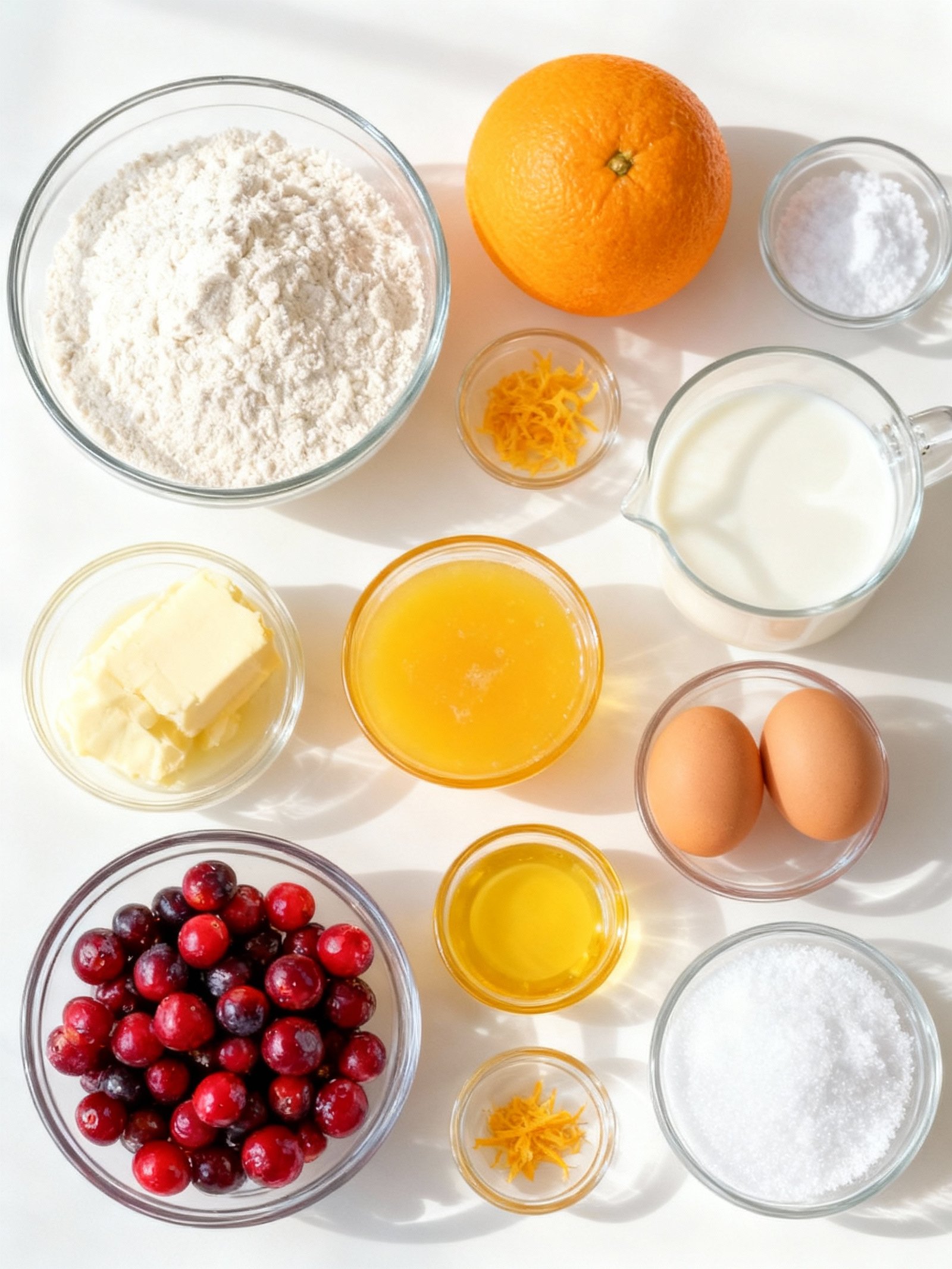 Cranberry Orange Bread ingredients