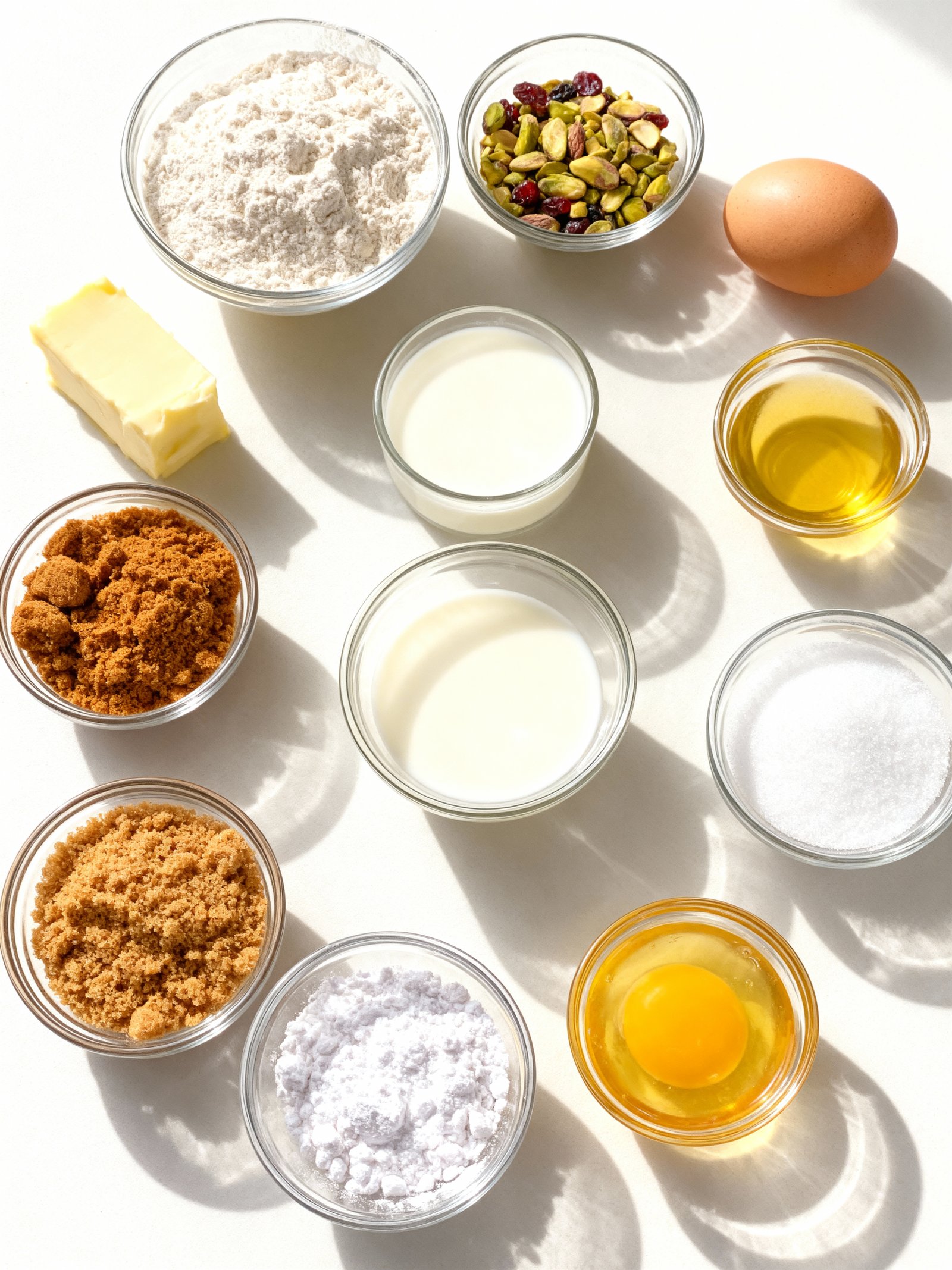 Cranberry Pistachio Babka Bread Wreath ingredients