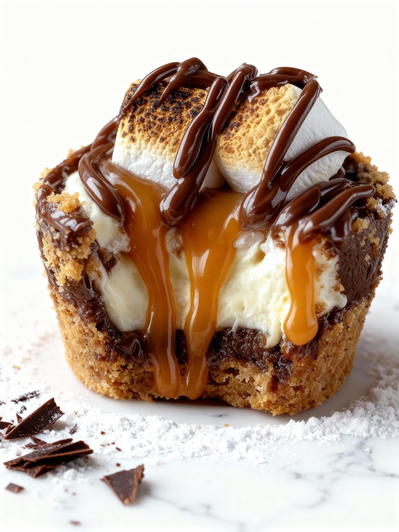 Creamy Caramel Marshmallow Cups finished