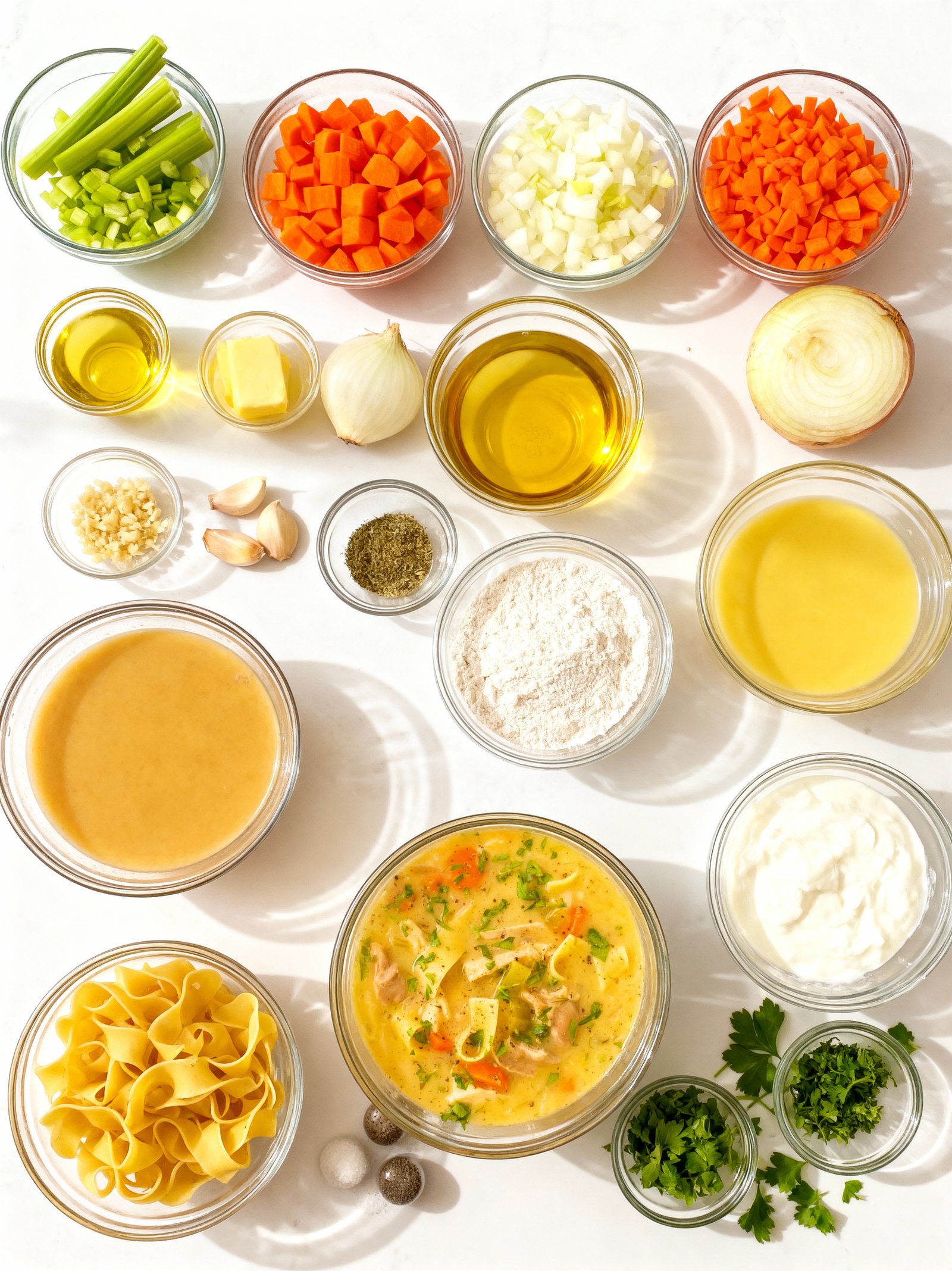Creamy Chicken Noodle Soup ingredients