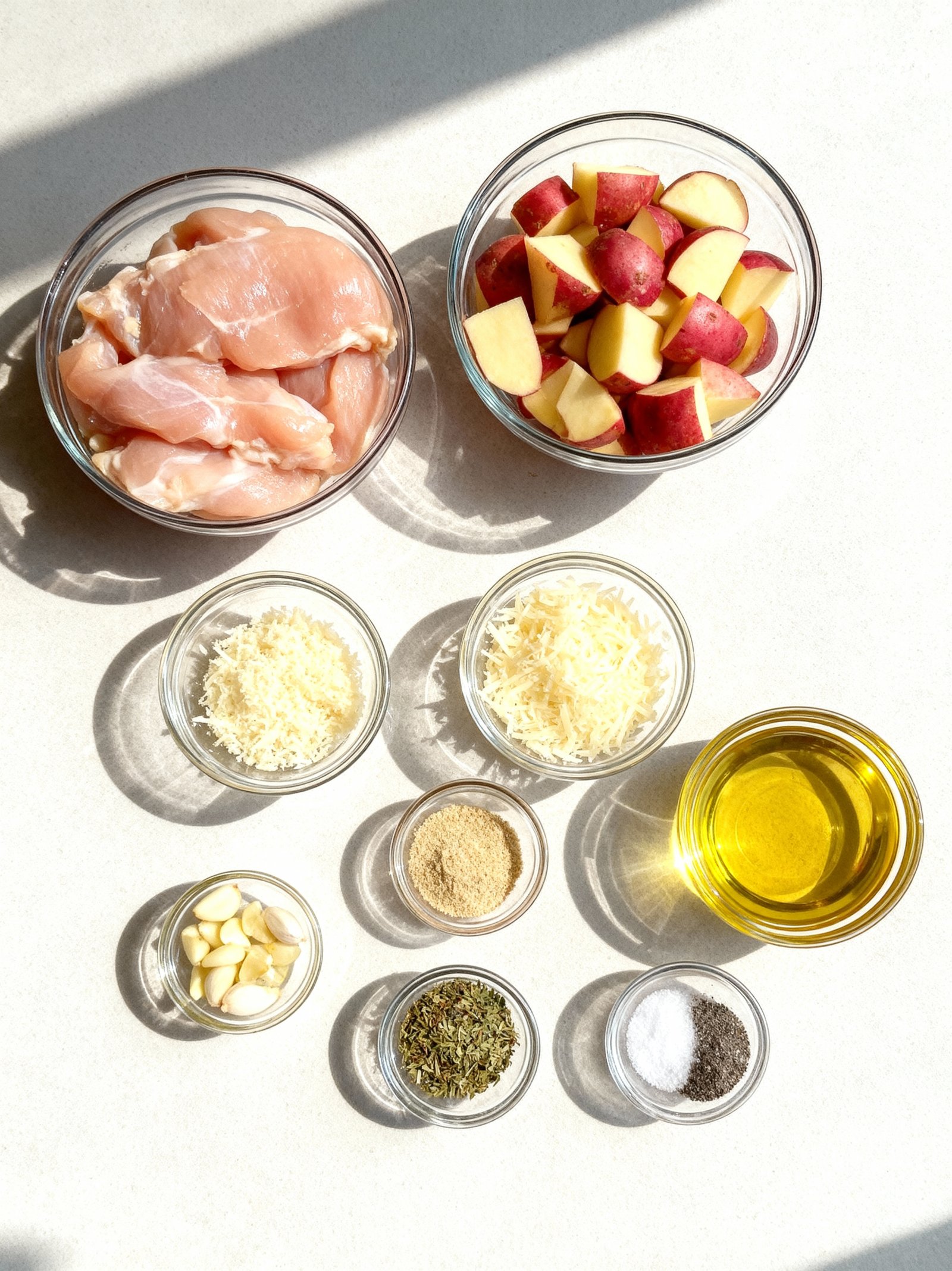 Garlic Parmesan Chicken Potatoes ingredients