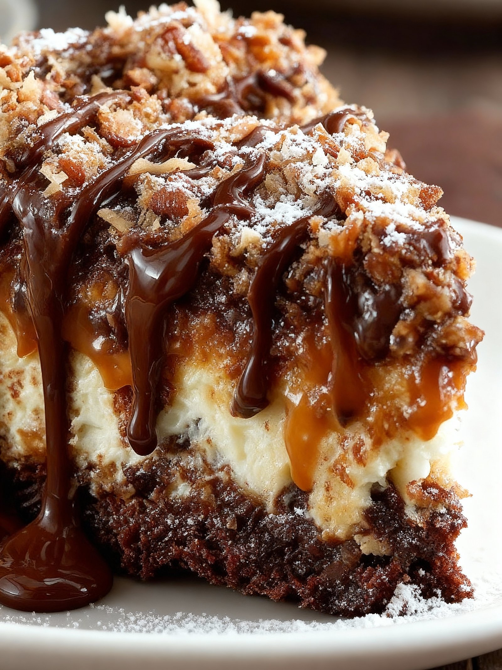 German Chocolate Cheesecake finished