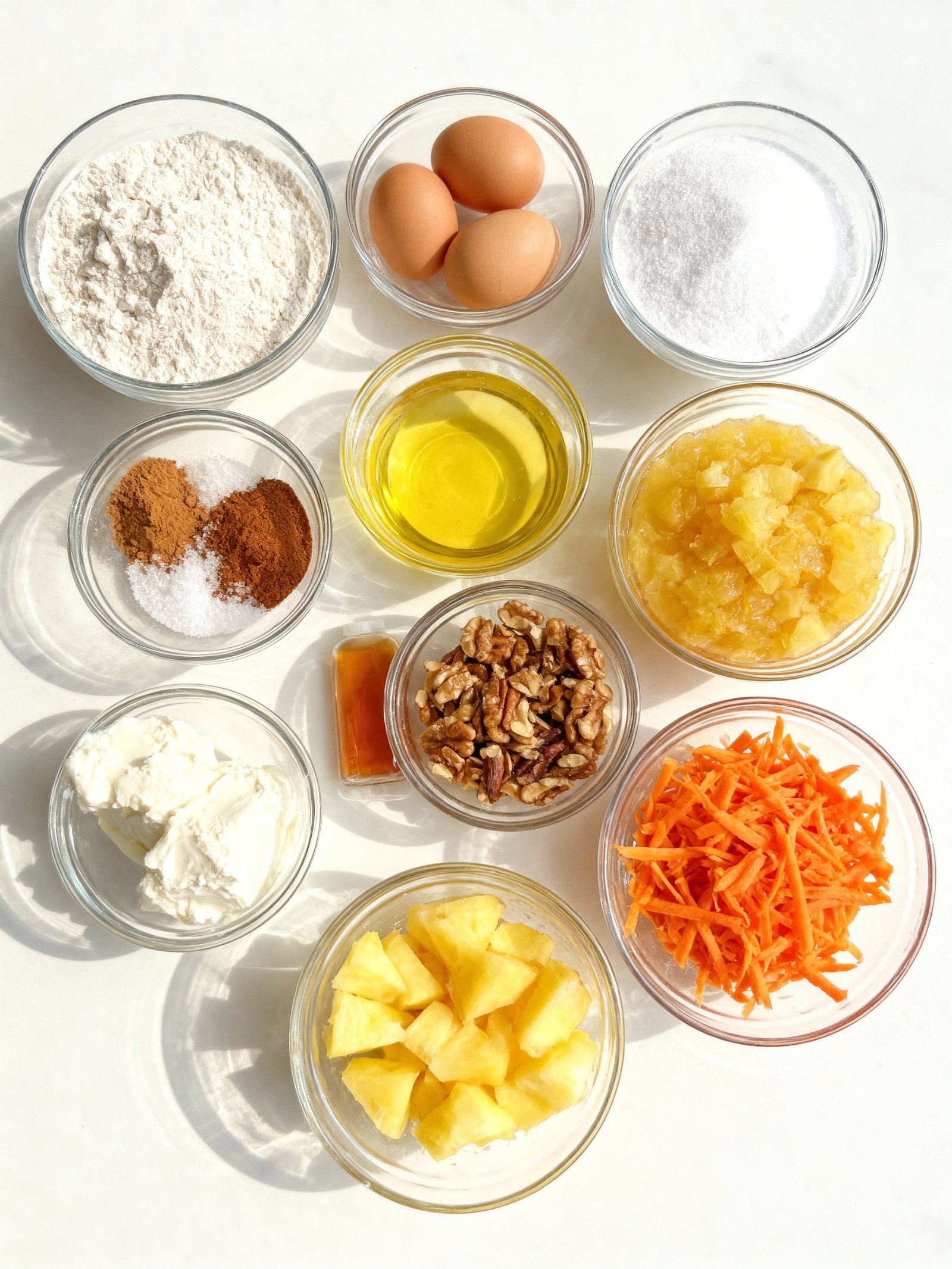 Hawaiian Carrot Pineapple Cake ingredients