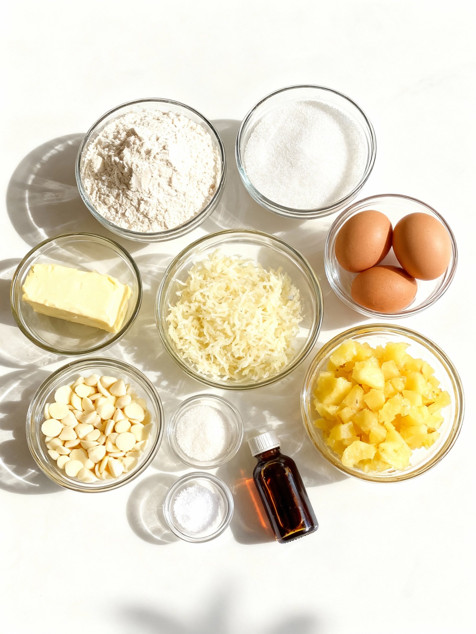 Heavenly White Chocolate Pineapple Cake ingredients