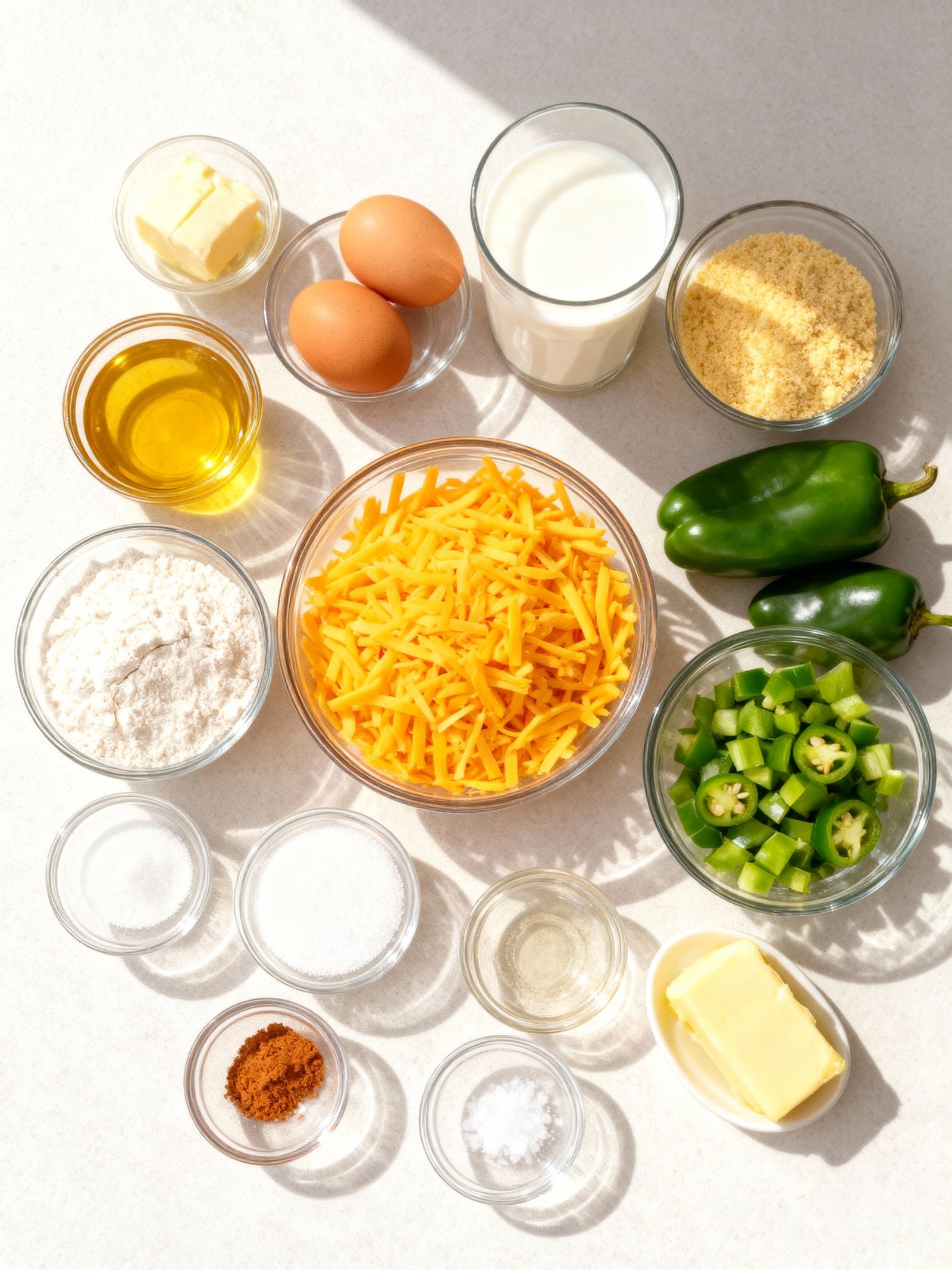 Jalapeno Cornbread ingredients