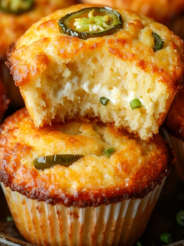 Jalapeño Cornbread Muffins with Cream Cheese Filling Recipe
