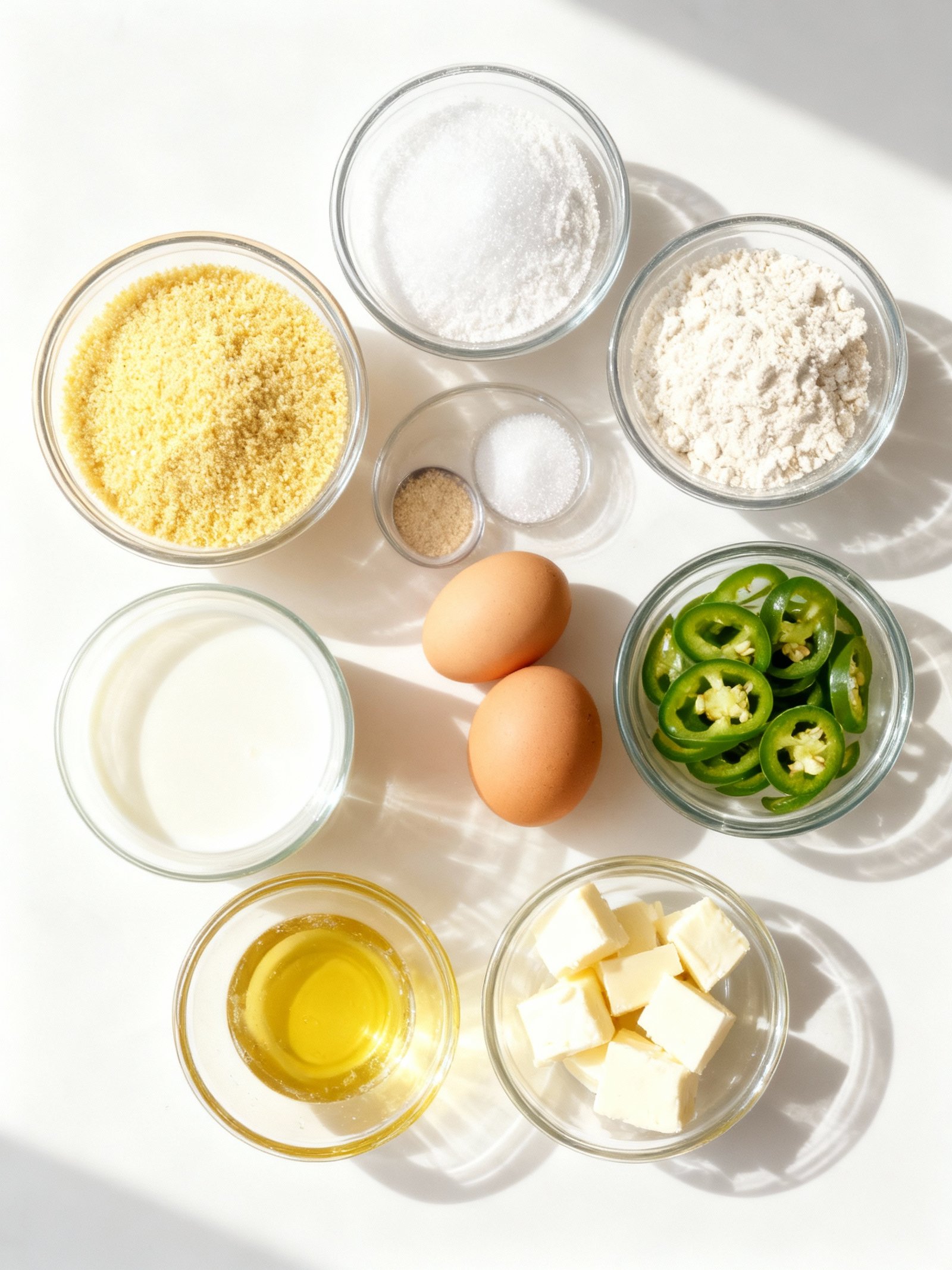 Jalapeño Cornbread Muffins with Cream Cheese Filling ingredients