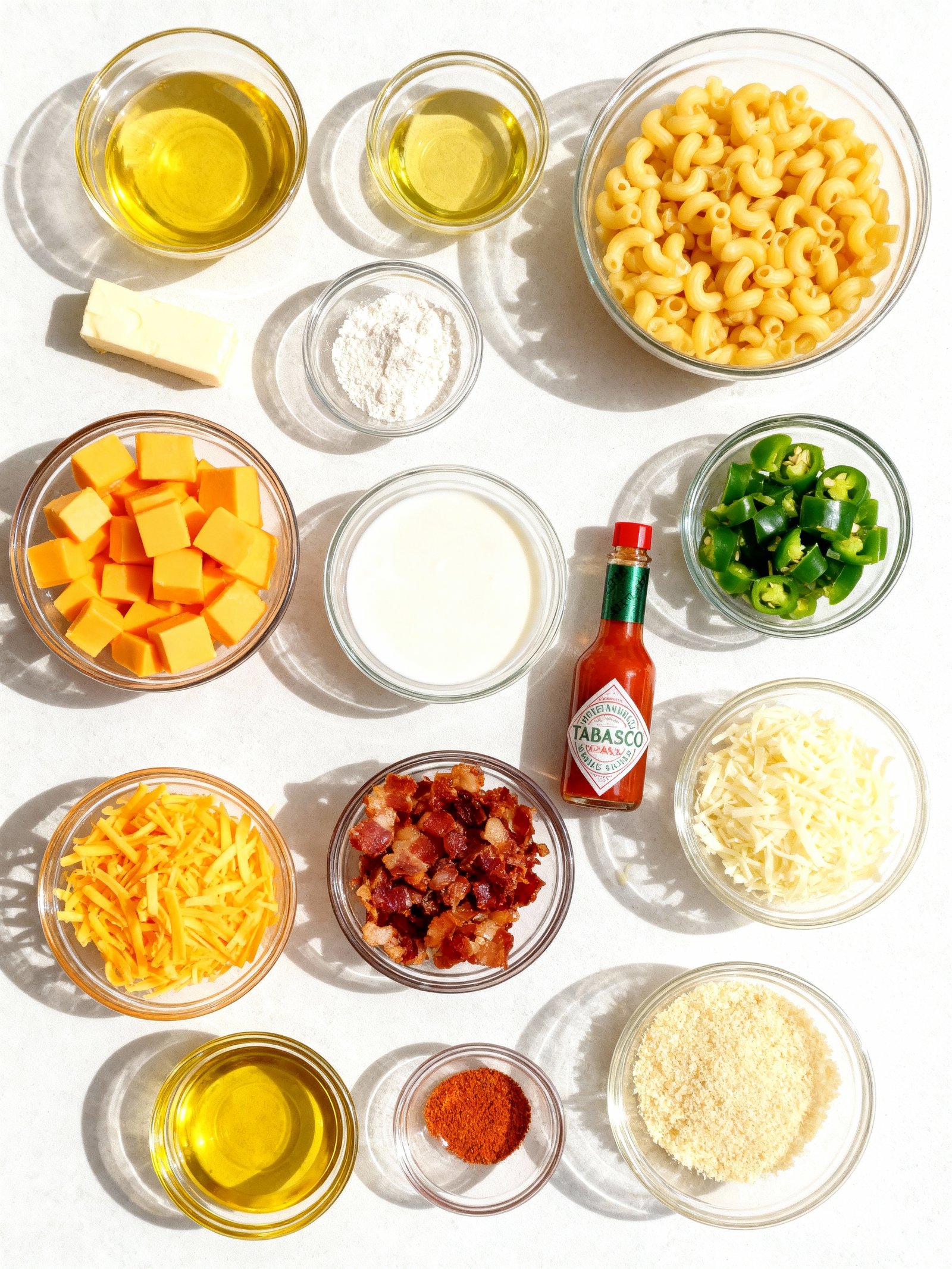 Jalapeno Popper Mac and Cheese ingredients