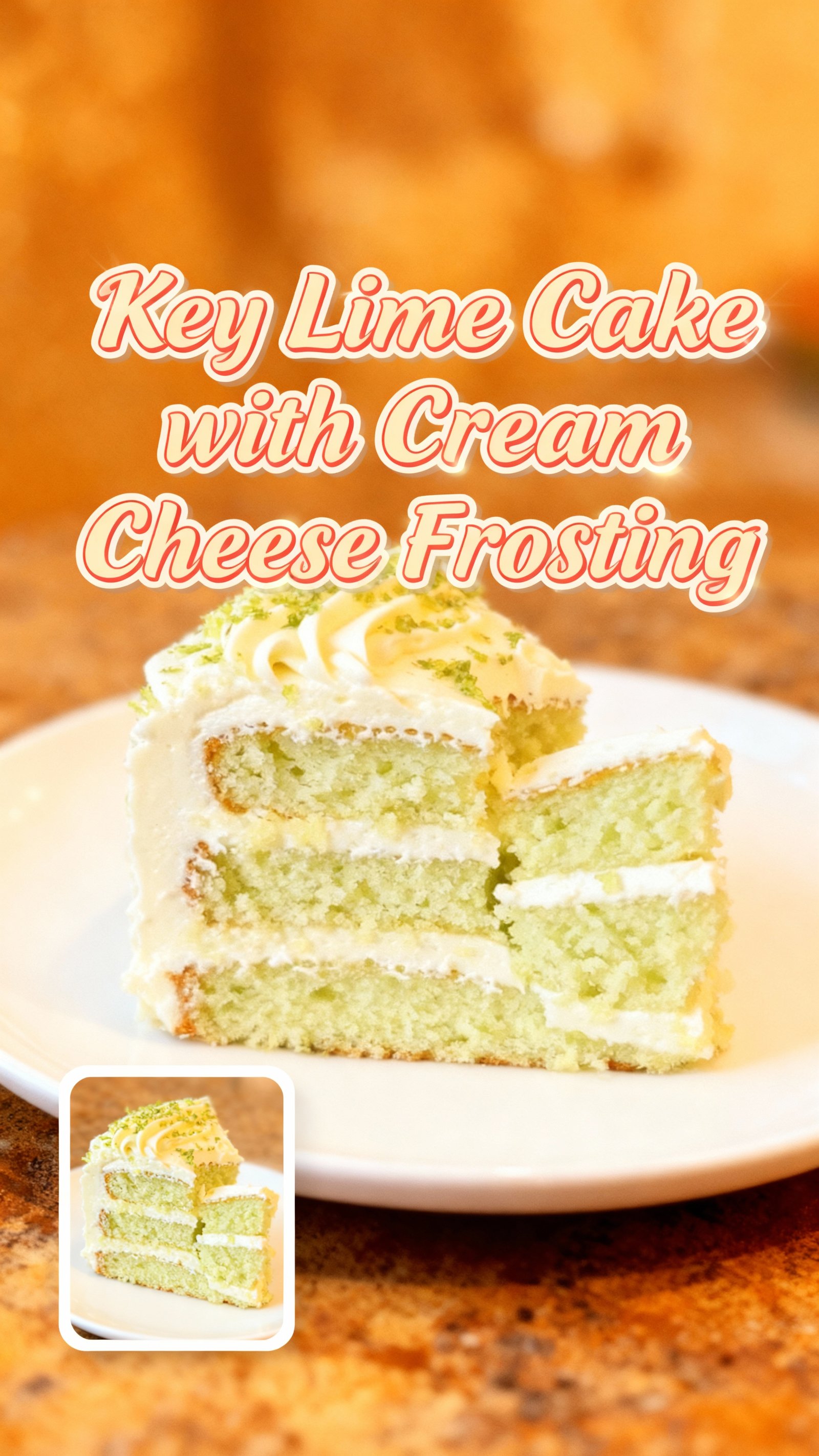 Key Lime Cake with Cream Cheese Frosting finished