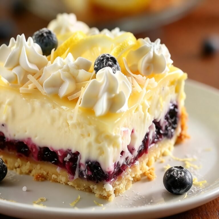 Lemon Blueberry Cheesecake Bars Recipe