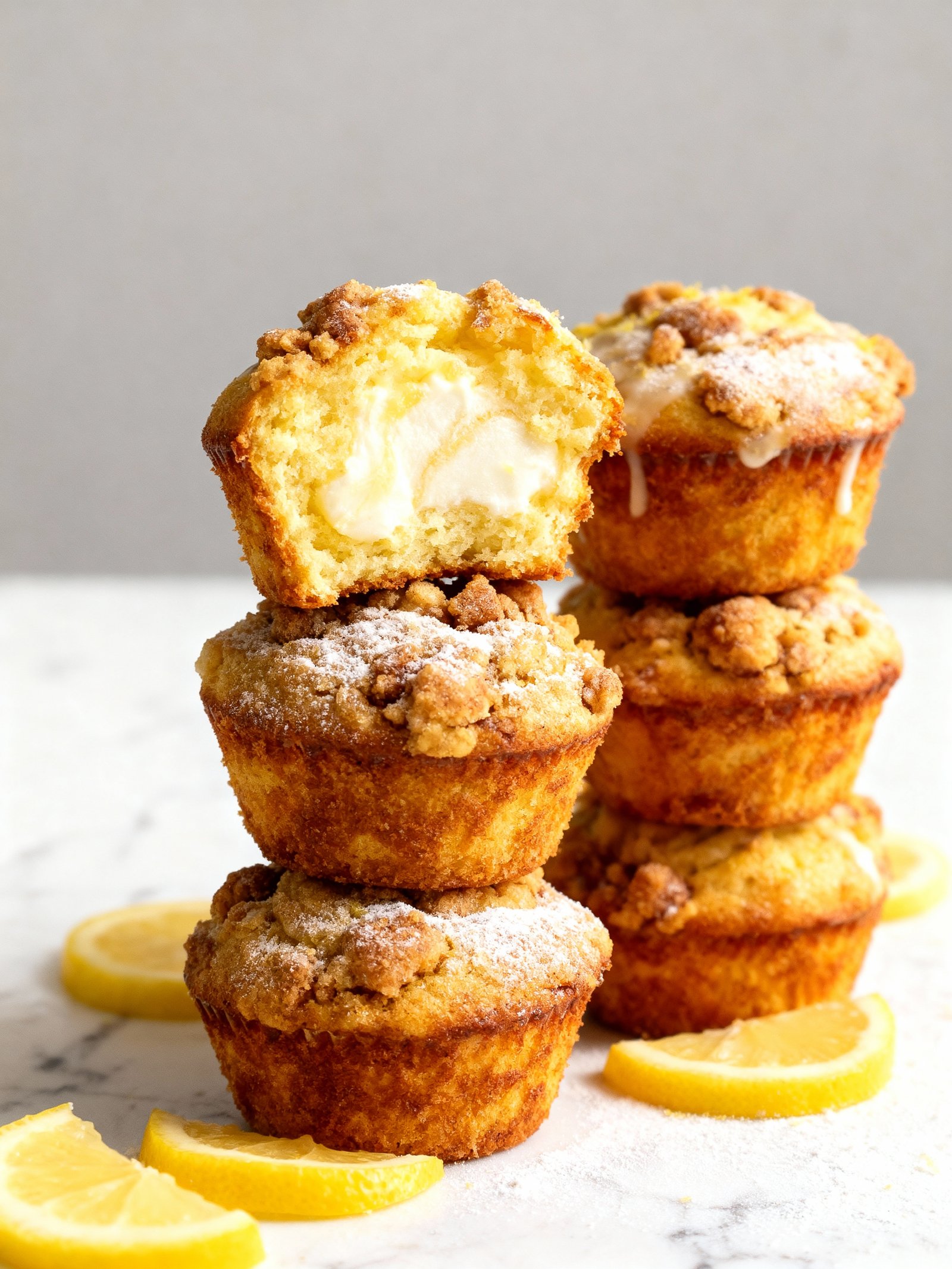 Lemon Cream Cheese Muffins finished