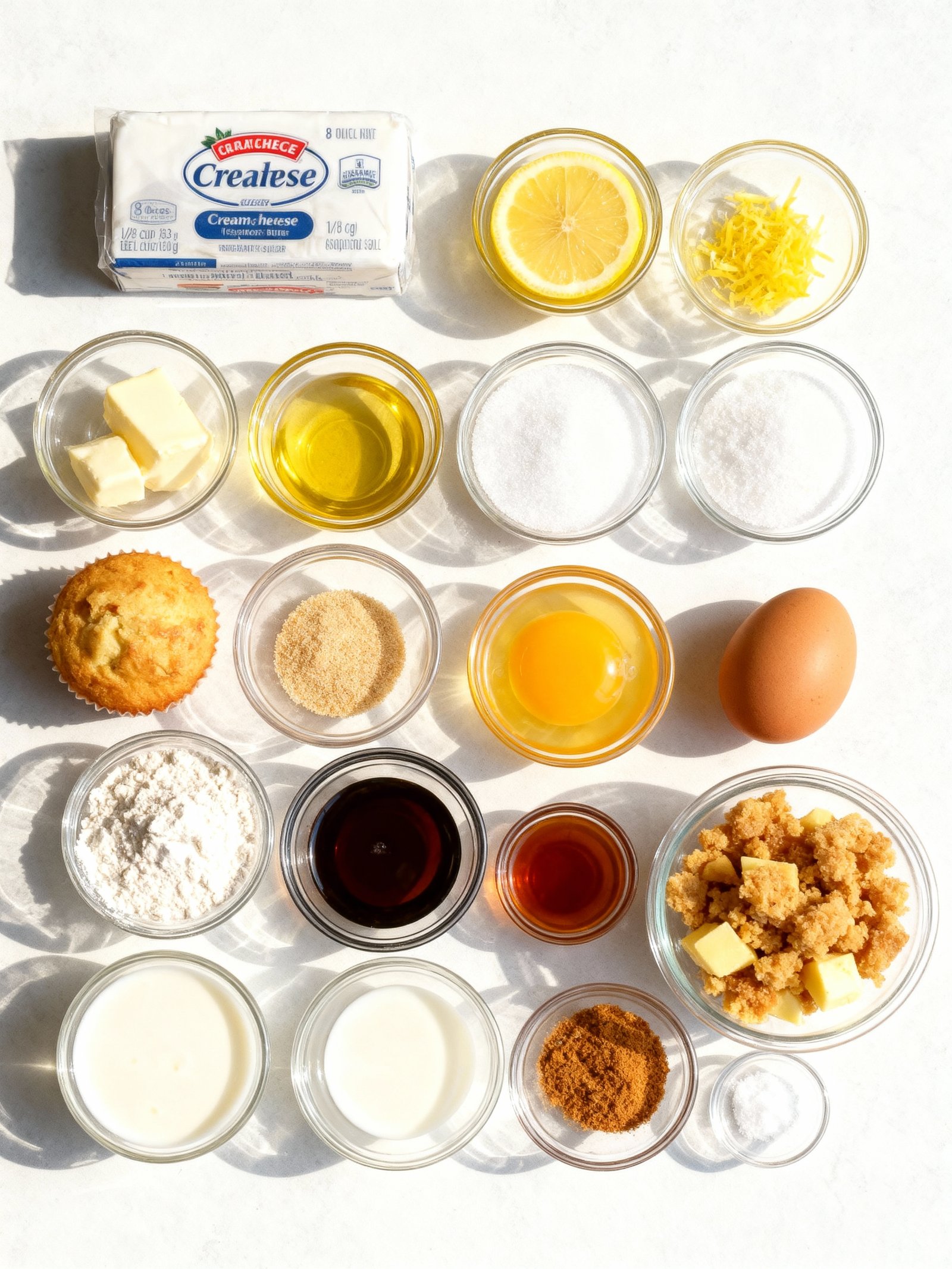 Lemon Cream Cheese Muffins ingredients
