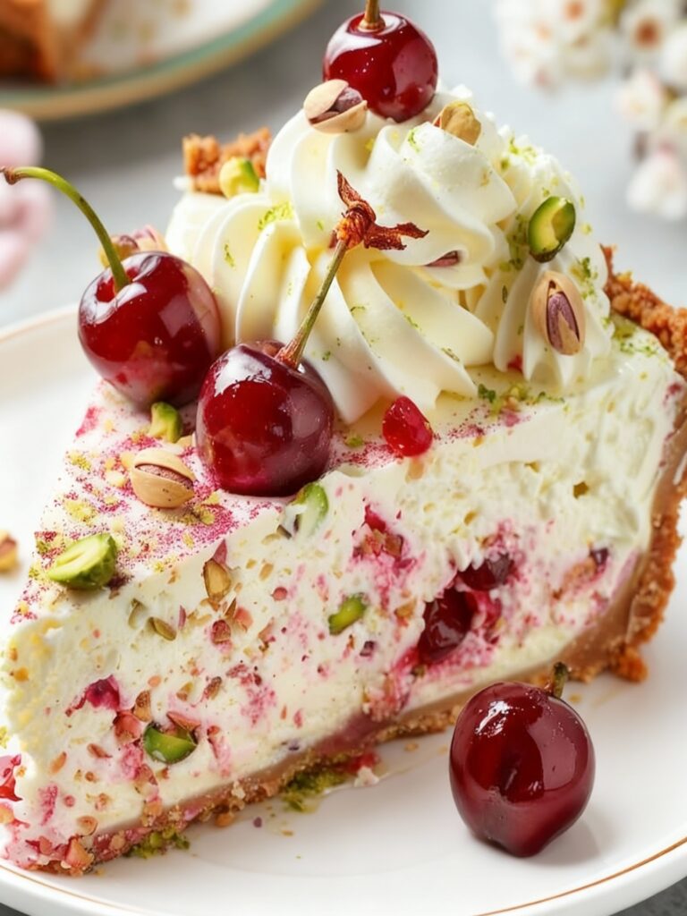Luscious Lemon-Lime Cherry Pistachio Cheesecake Recipe