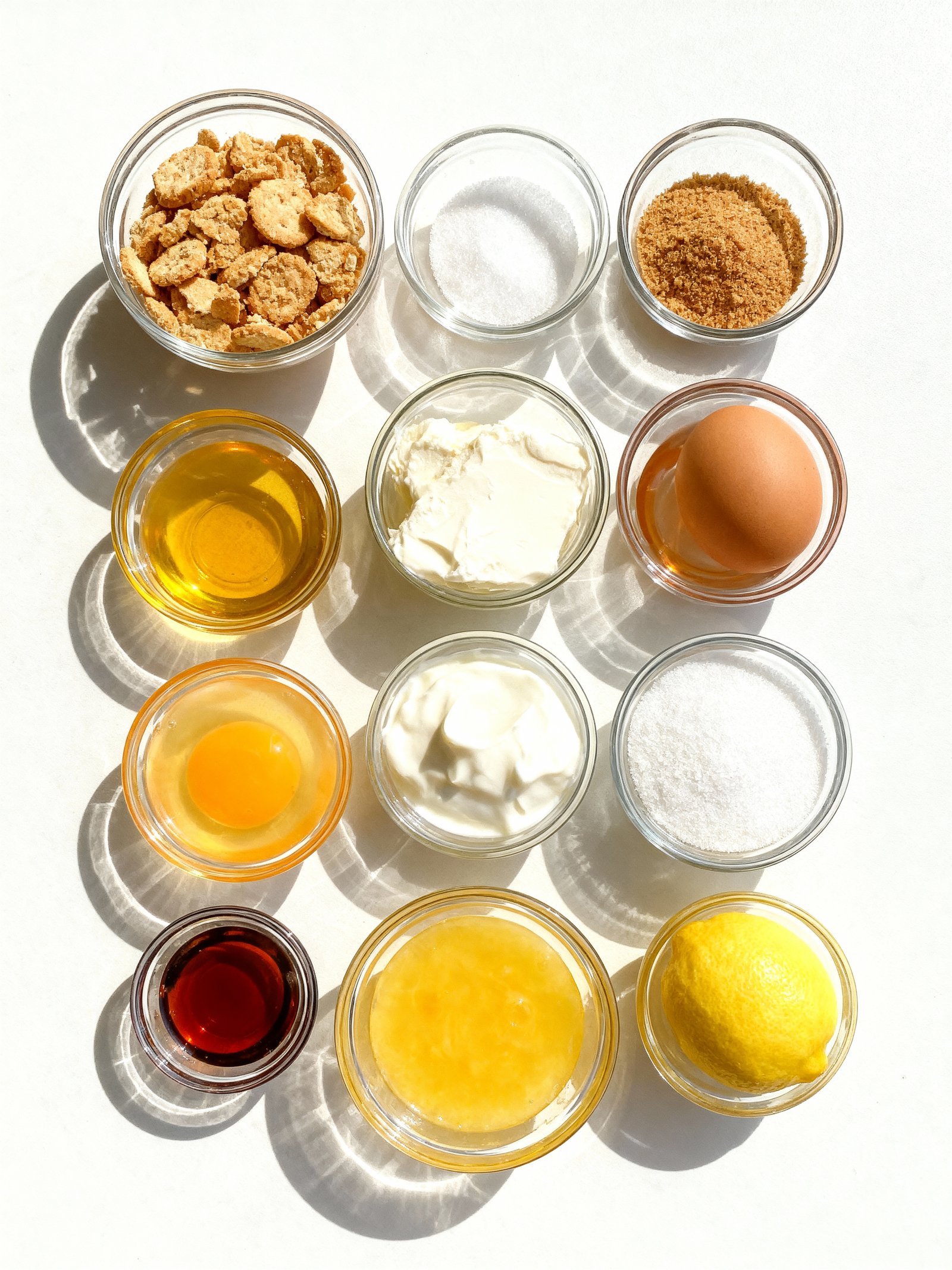 Lemon Marbled Cheesecake Bars ingredients