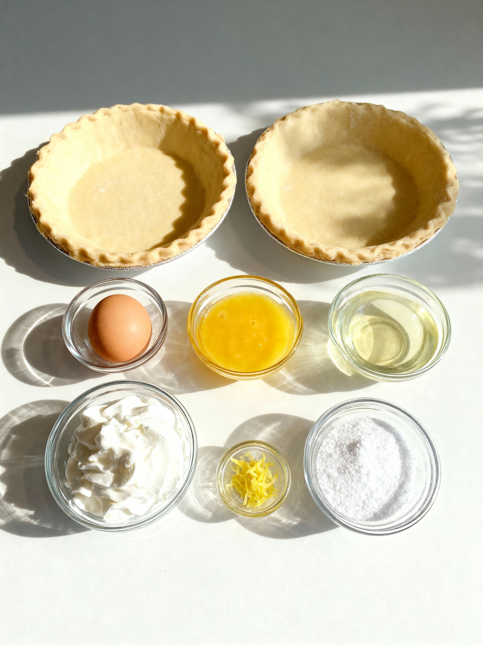 Lemon Meringue Pie Cannolis ingredients