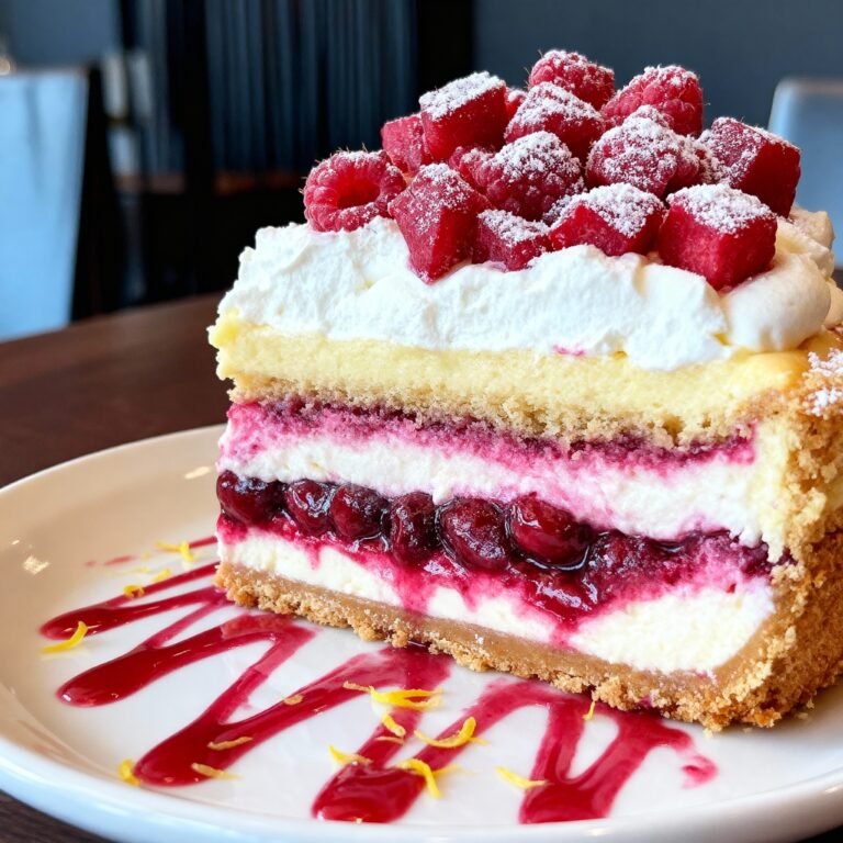 Lemon Raspberry Meringue Cheesecake Recipe