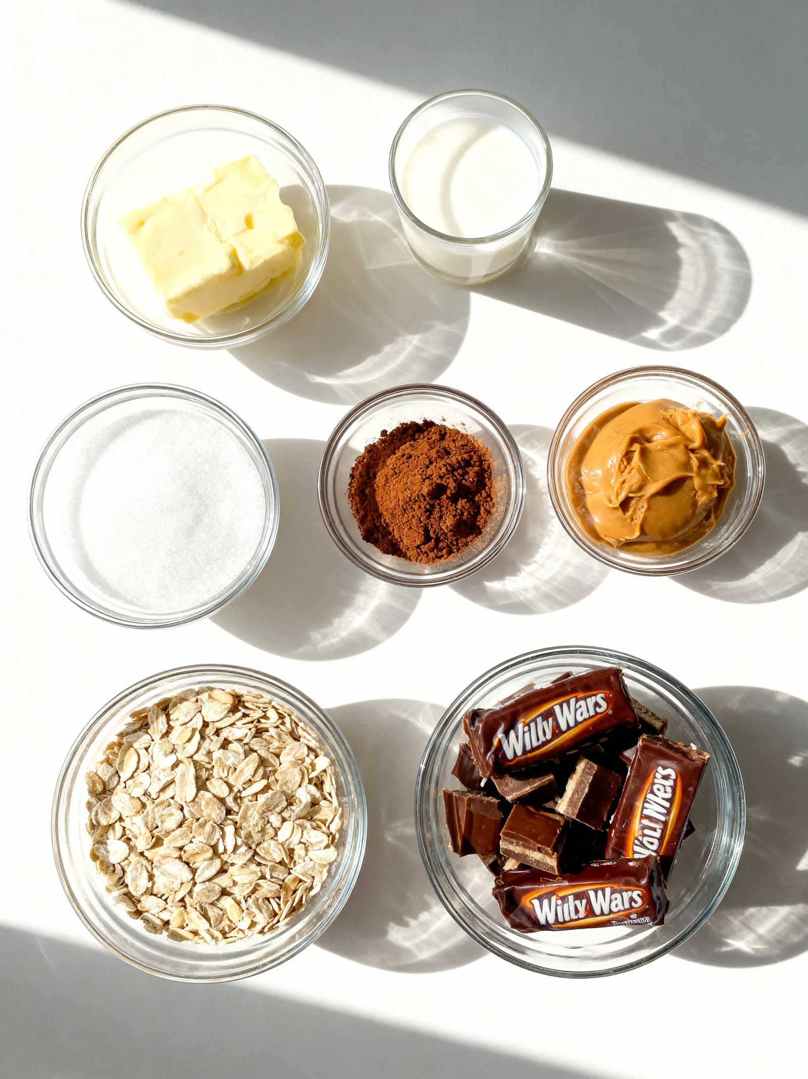 Milky Way No Bake Cookies ingredients