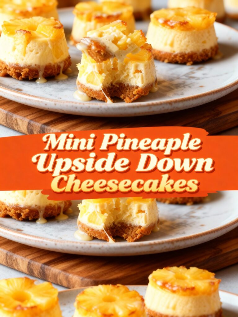 Mini Pineapple Upside Down Cheesecakes Recipe
