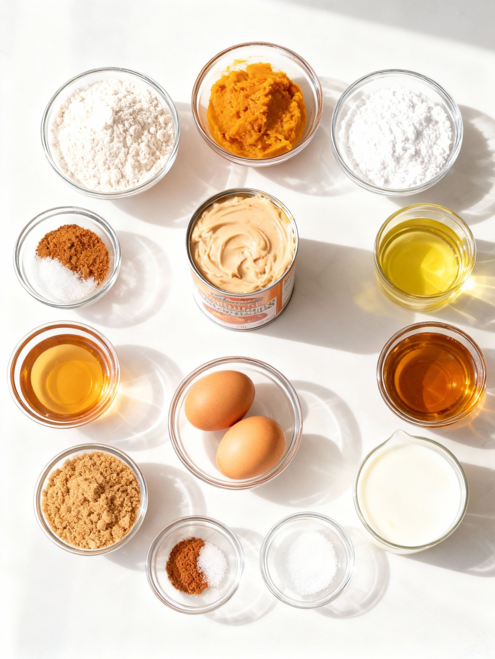 Mini Pumpkin Bundt Cakes with Cinnamon Brown Butter Frosting ingredients
