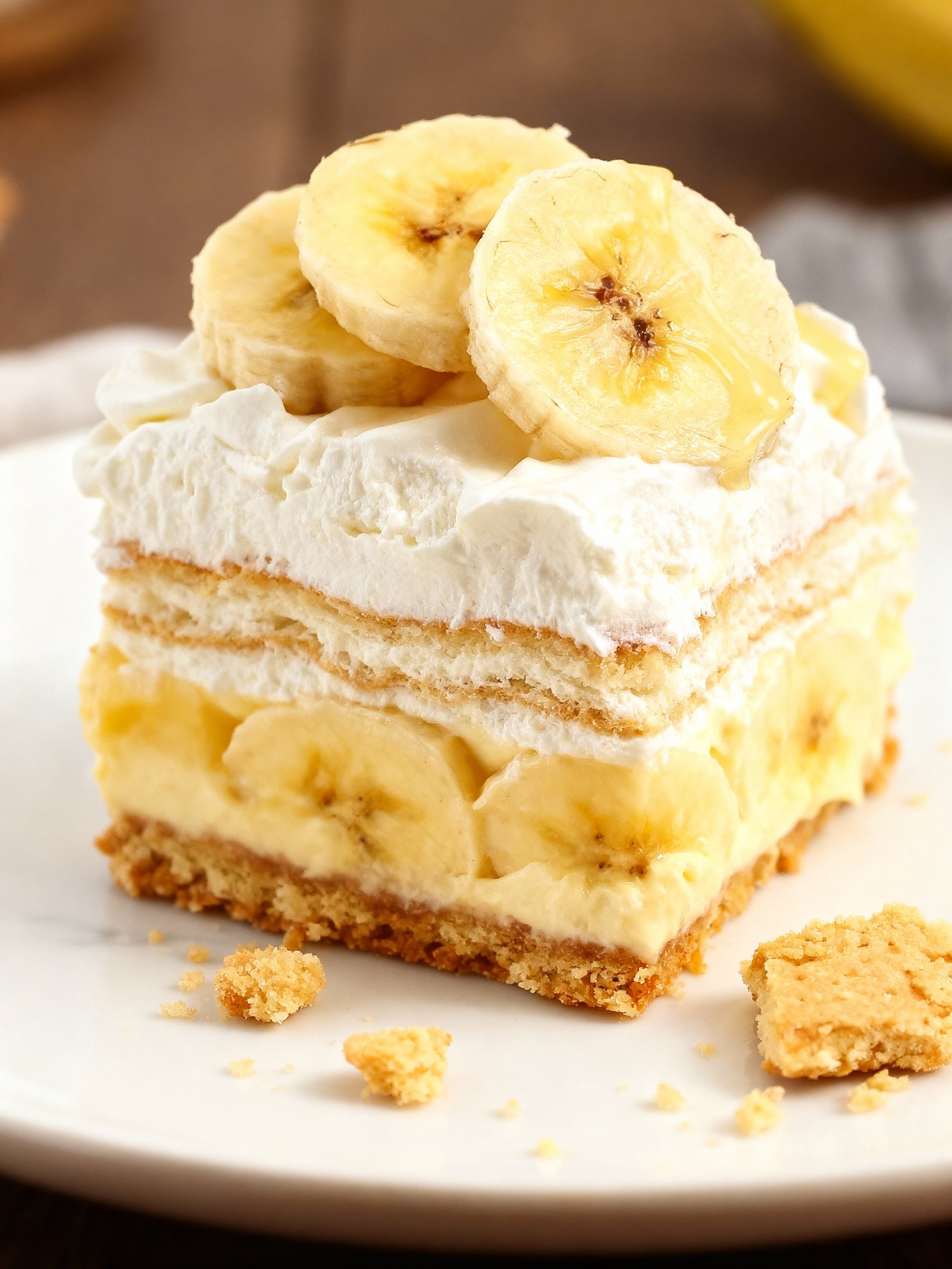 No Bake Banana Cream Pies finished