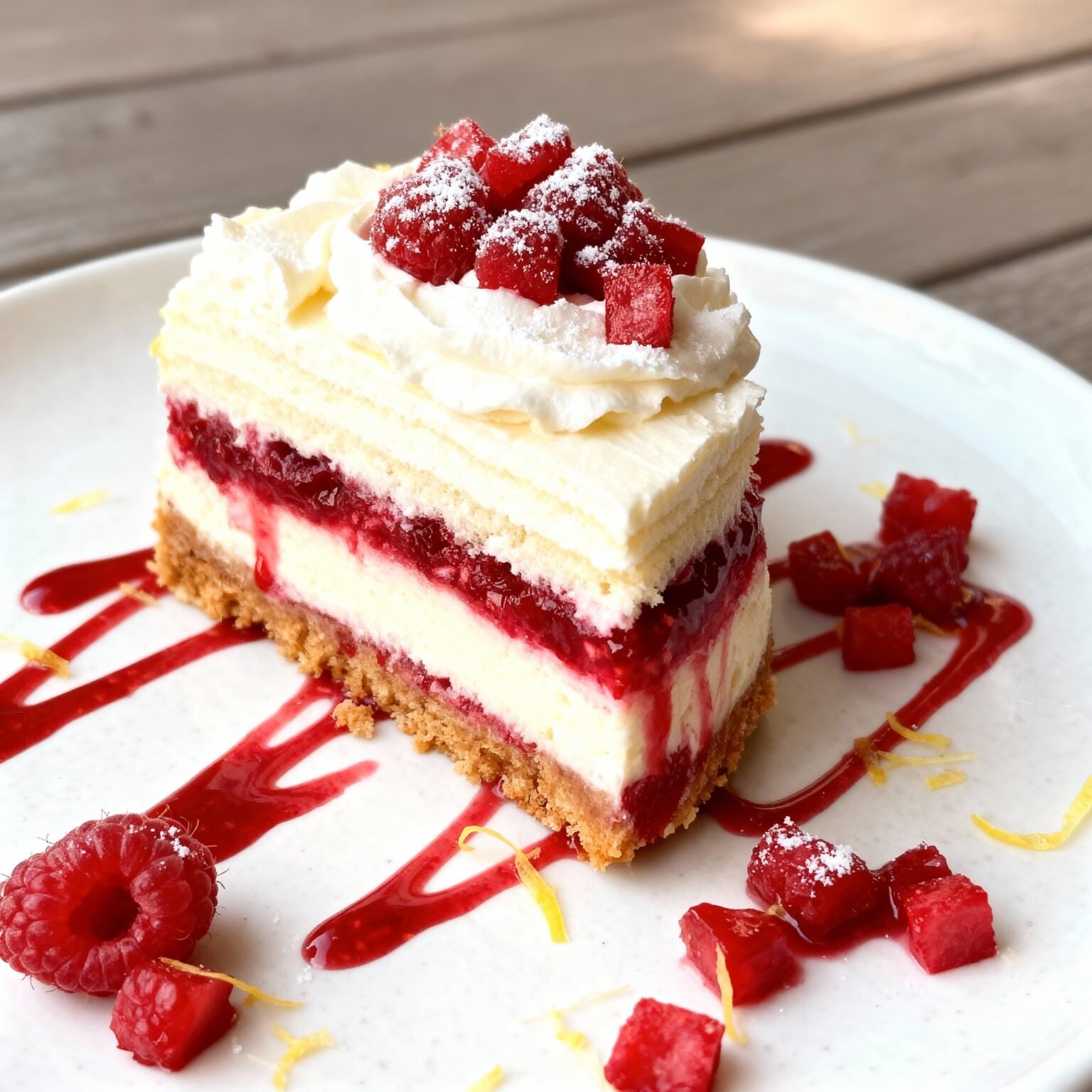 No-Bake Raspberry Lemon Cheesecake Recipe - hurryupmeals