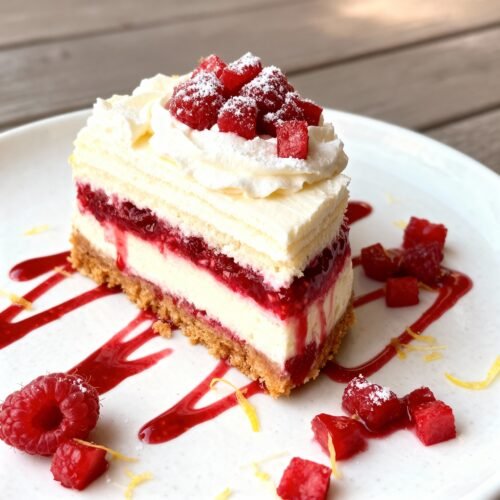 No-Bake Raspberry Lemon Cheesecake Recipe - hurryupmeals