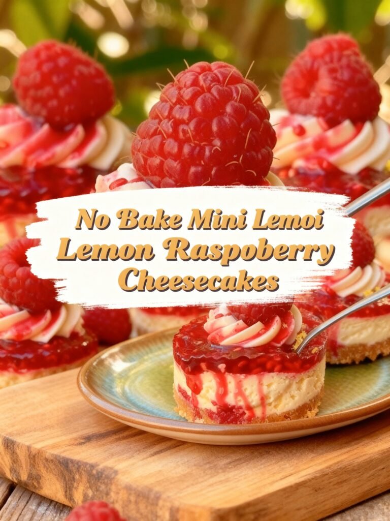 No Bake Mini Lemon Raspberry Cheesecakes Recipe