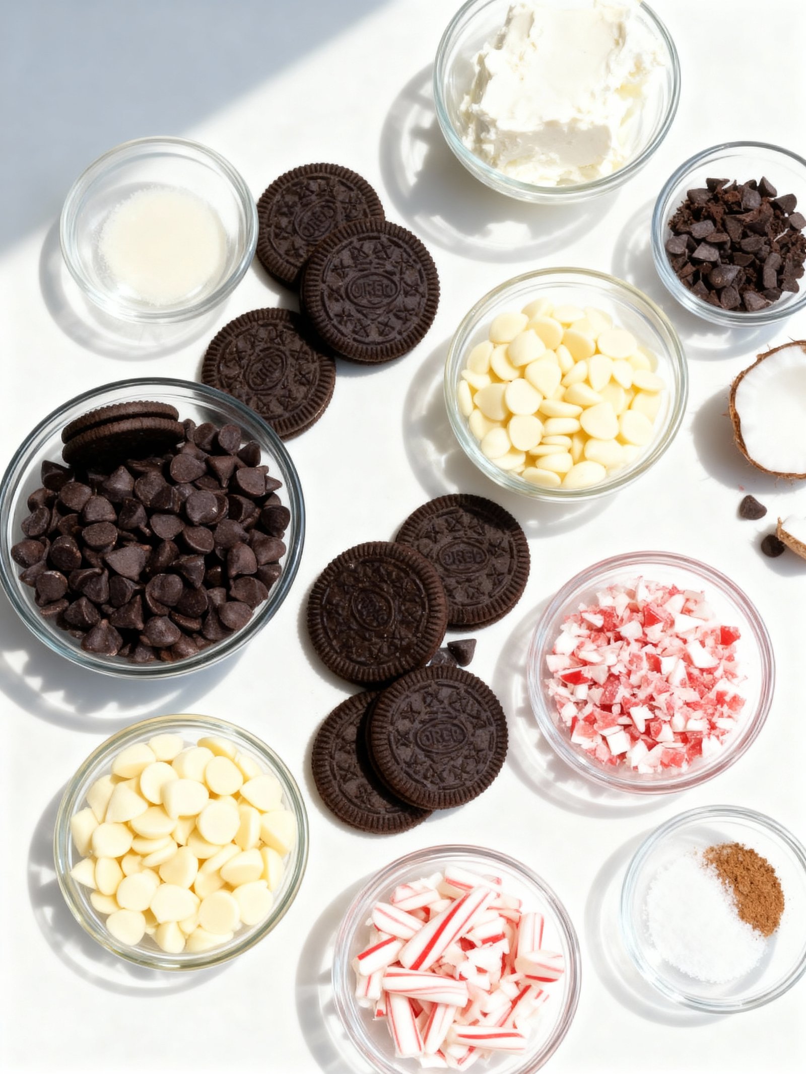 No Bake Peppermint Oreo Truffles ingredients