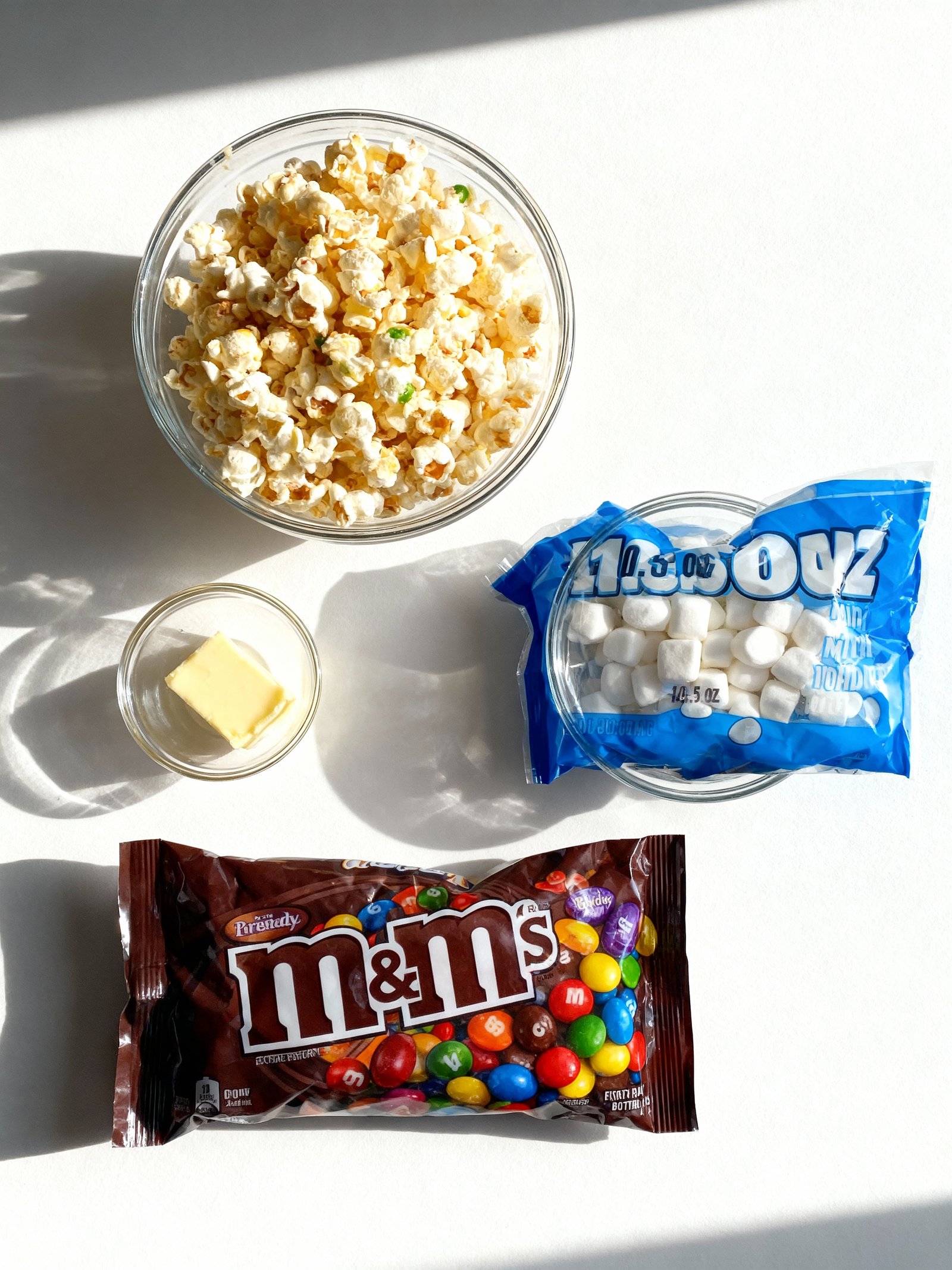 No Bake Popcorn Cake ingredients