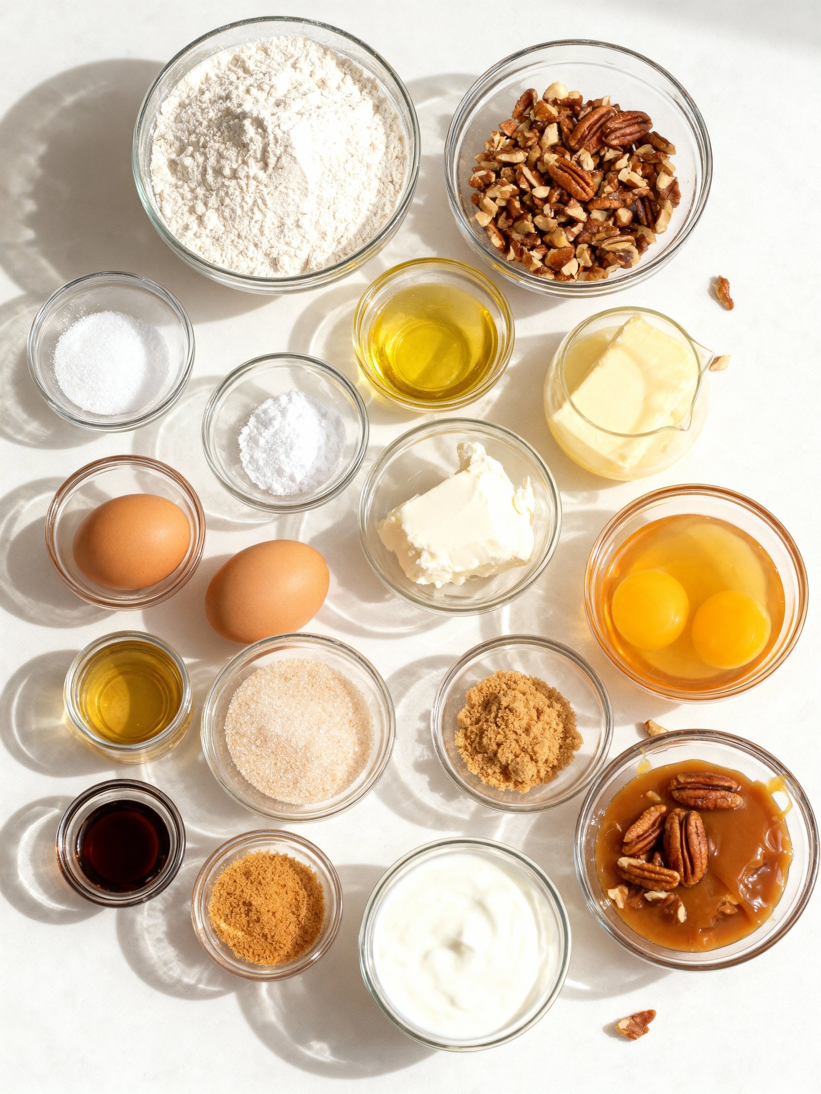 Pecan Caramel Cheesecake ingredients