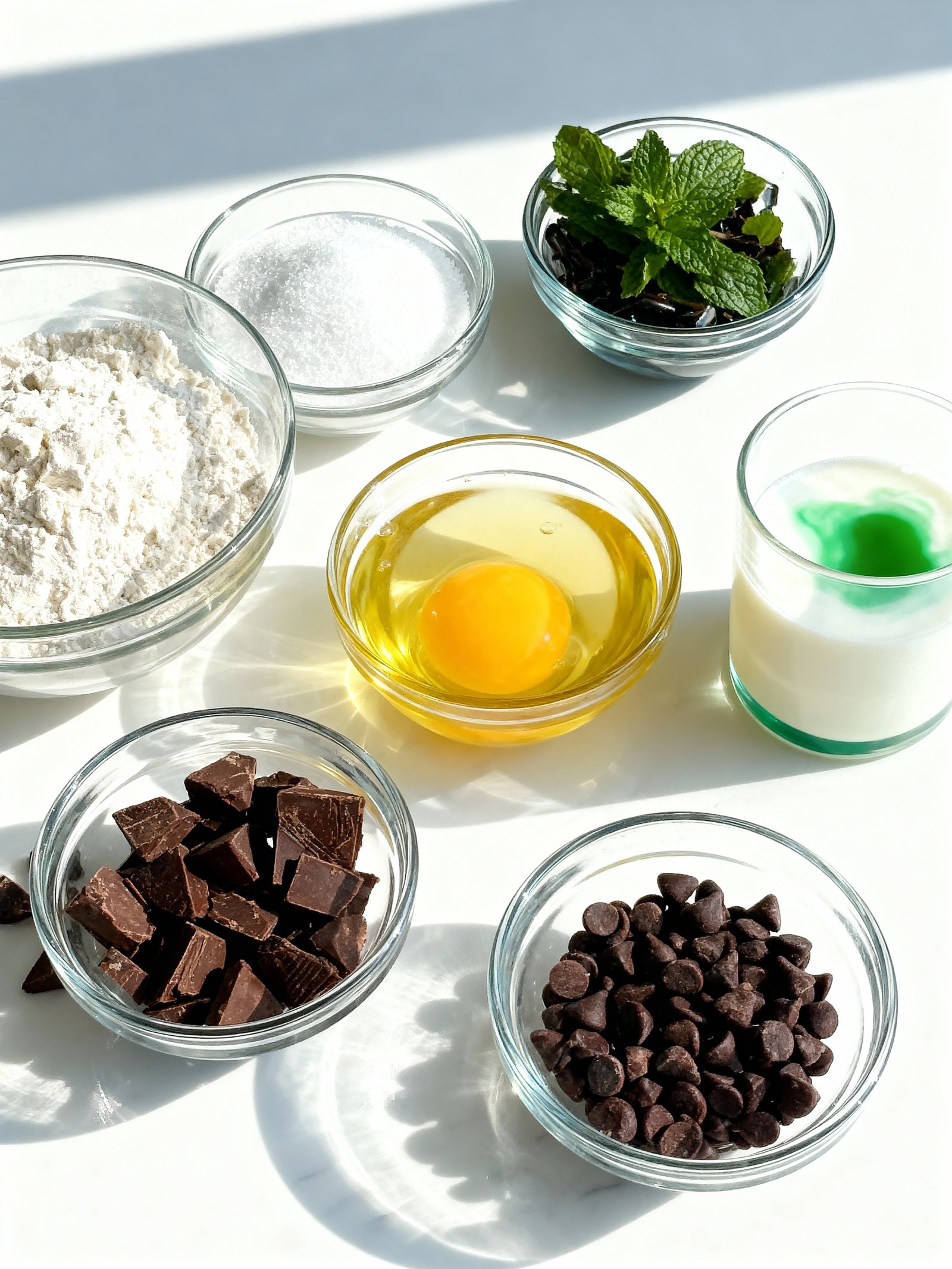 Peppermint Chocolate Chunk Muffins ingredients