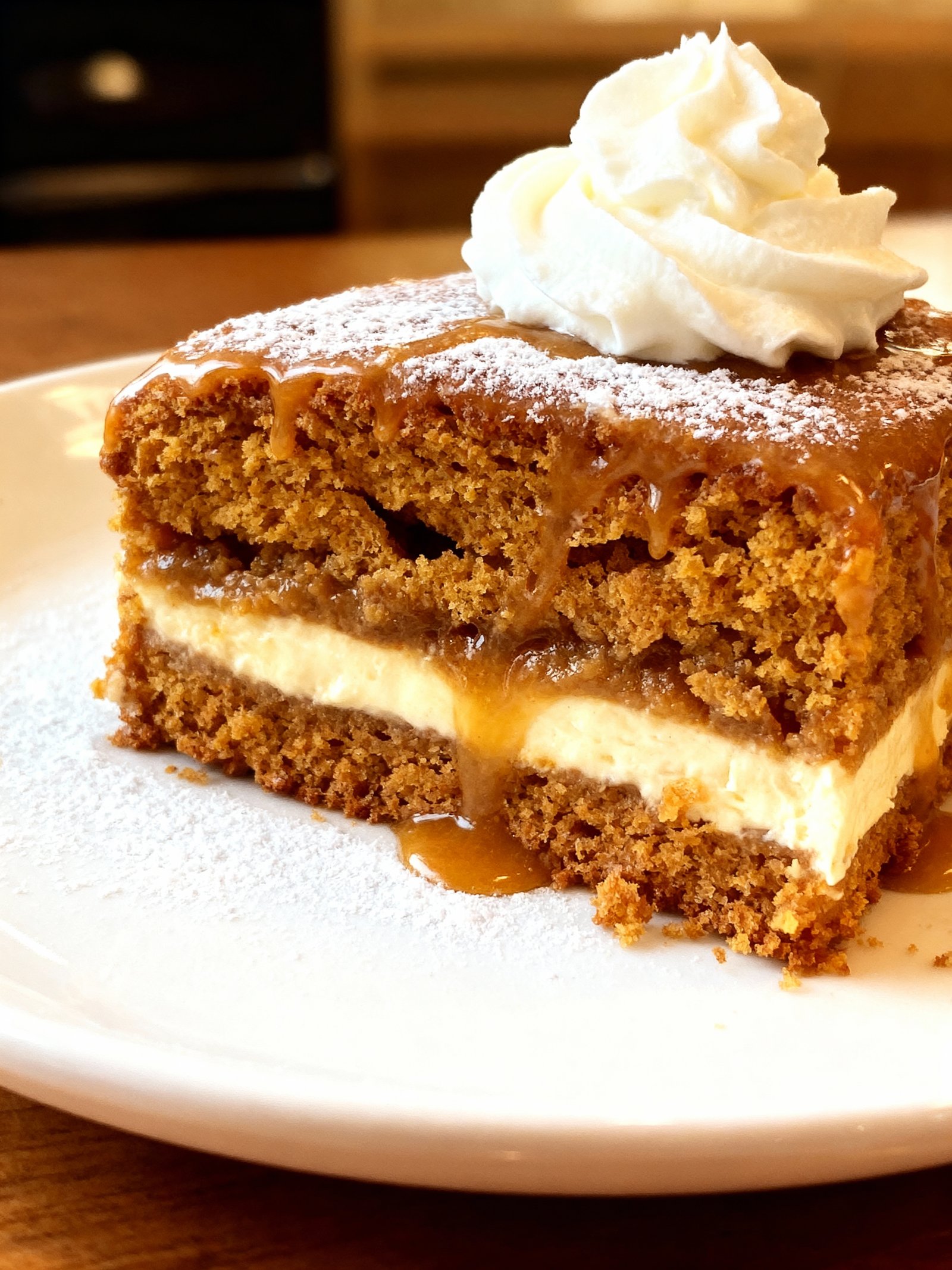 Pumpkin Spice Gooey Cake finished