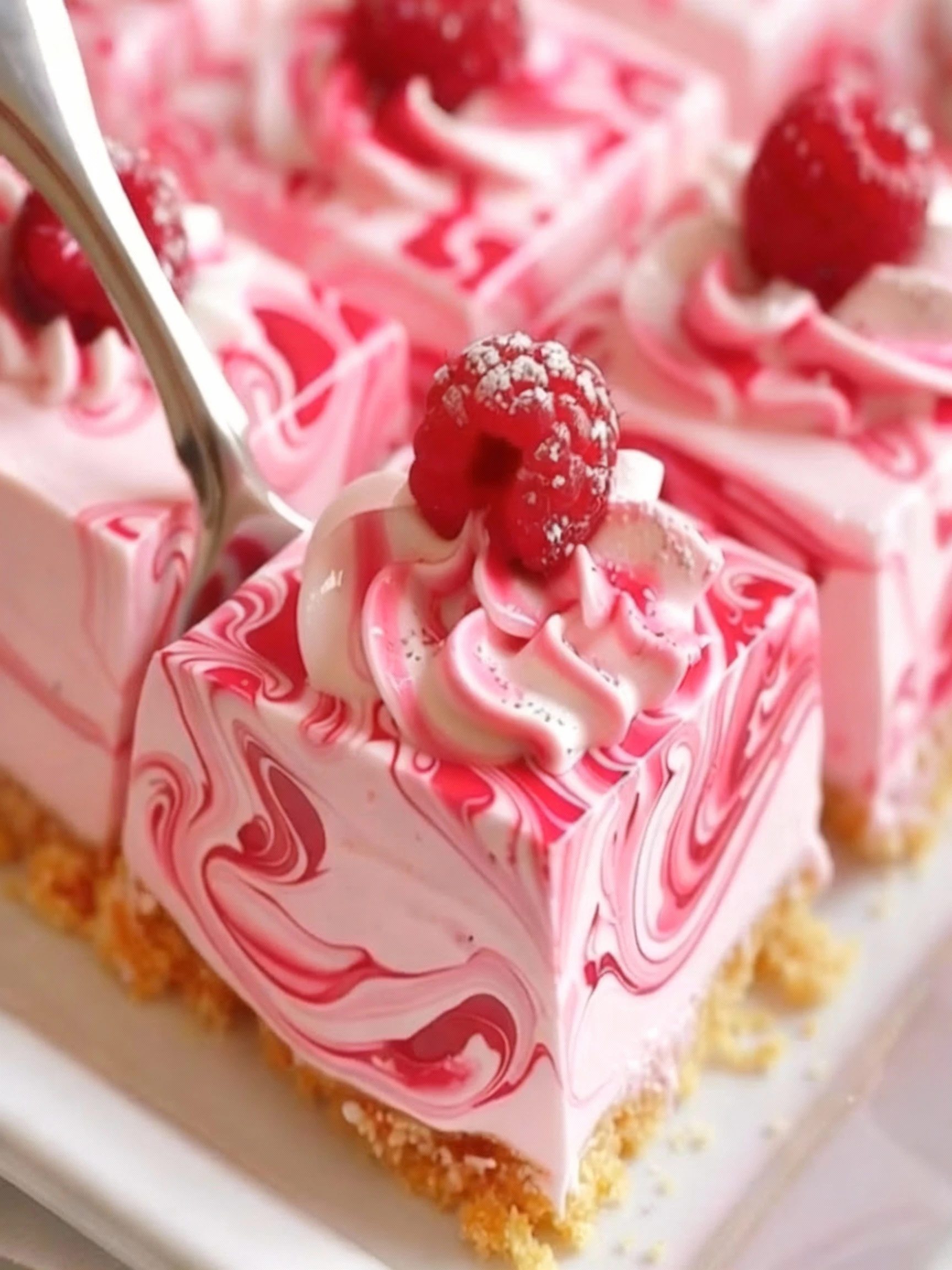 If you have Raspberries, Make this Mouthwatering Dessert !No Gelatin, Easy and Delicious! finished